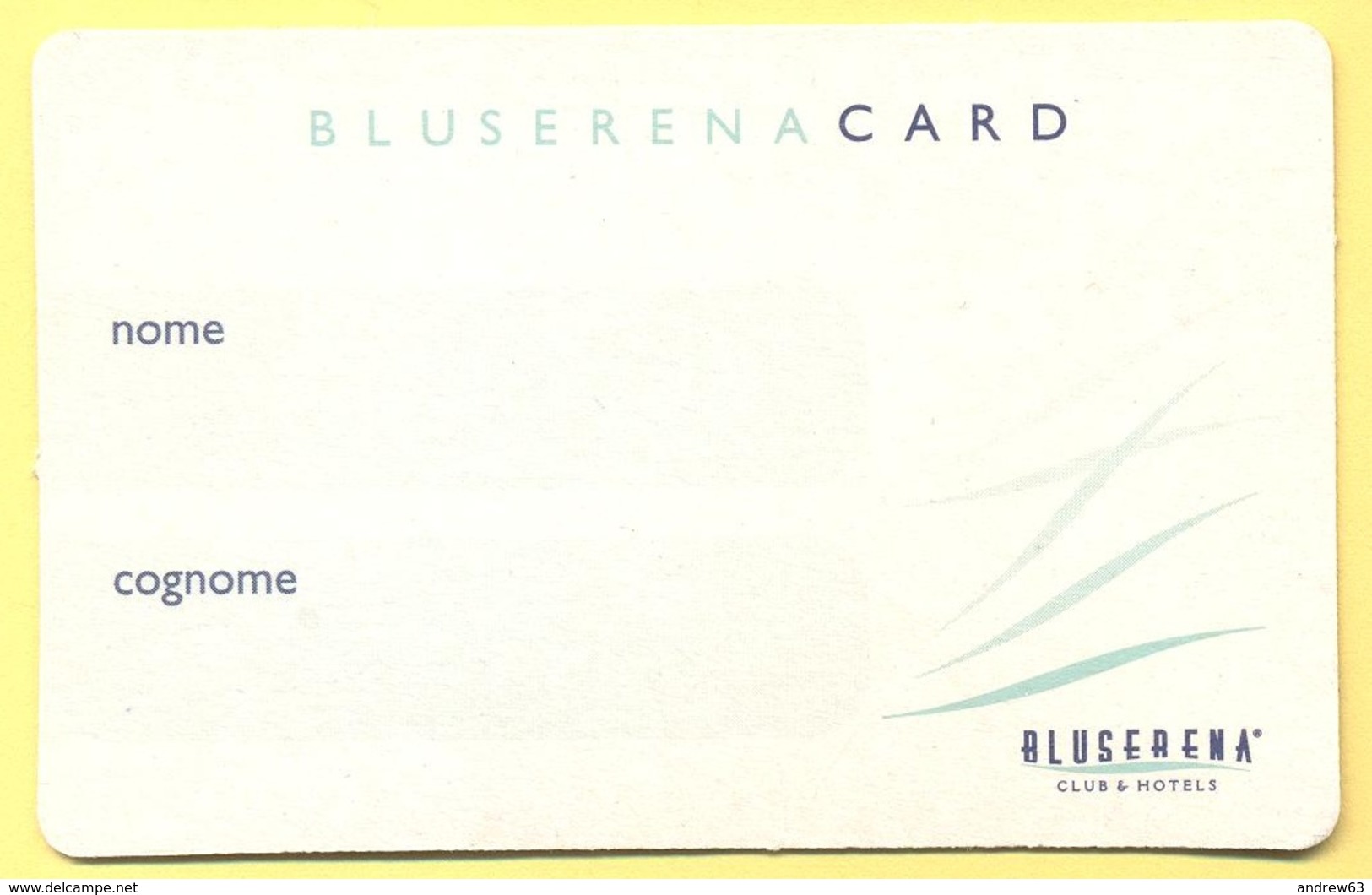 BLUSERENA CLUB & HOTELS - BLUSERENA Card - Cartoncini Da Visita