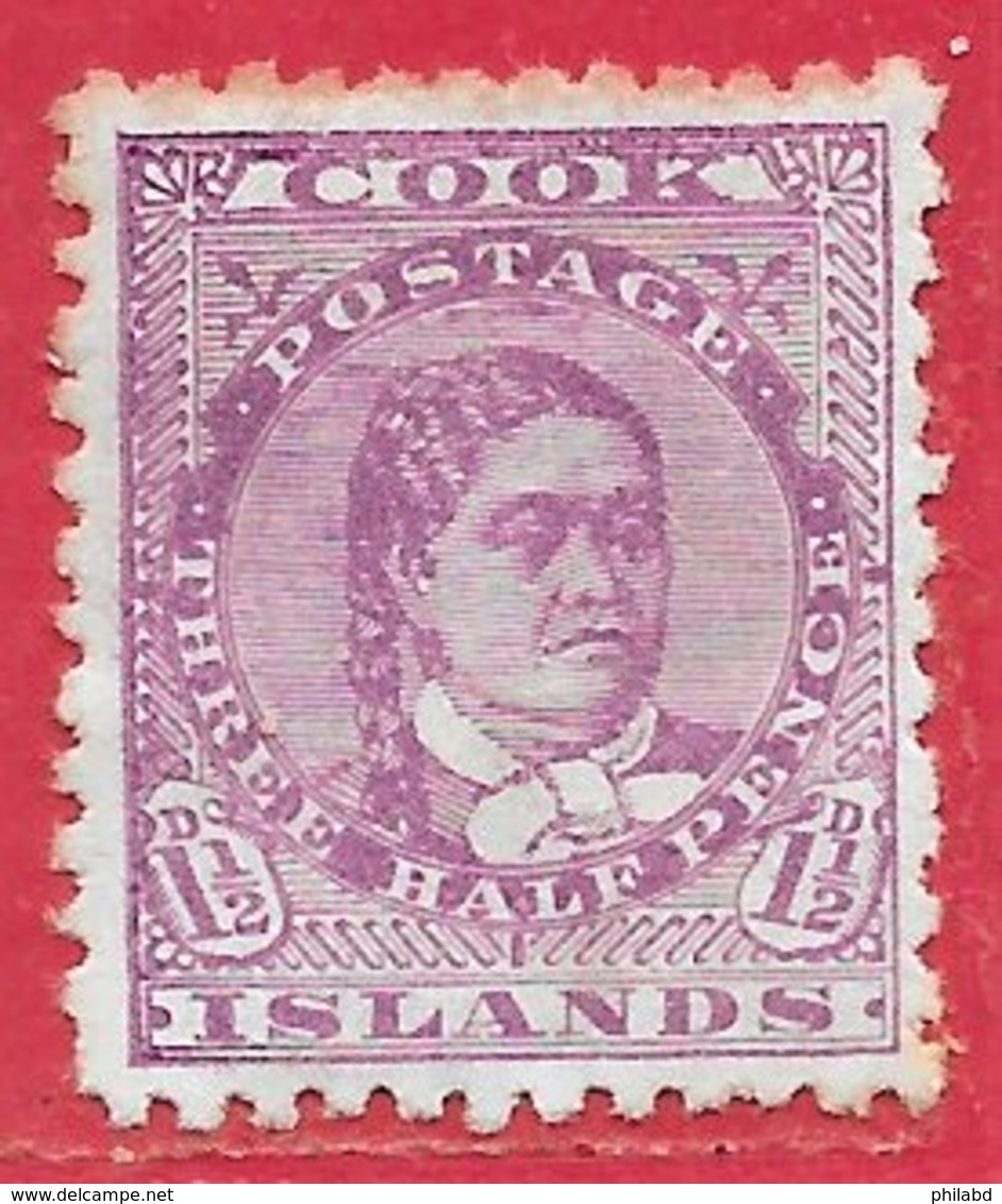 Cook (îles) N°7B 1,5p Violet (dentelé 11,5 X12) 1893 (*) - Cook Islands