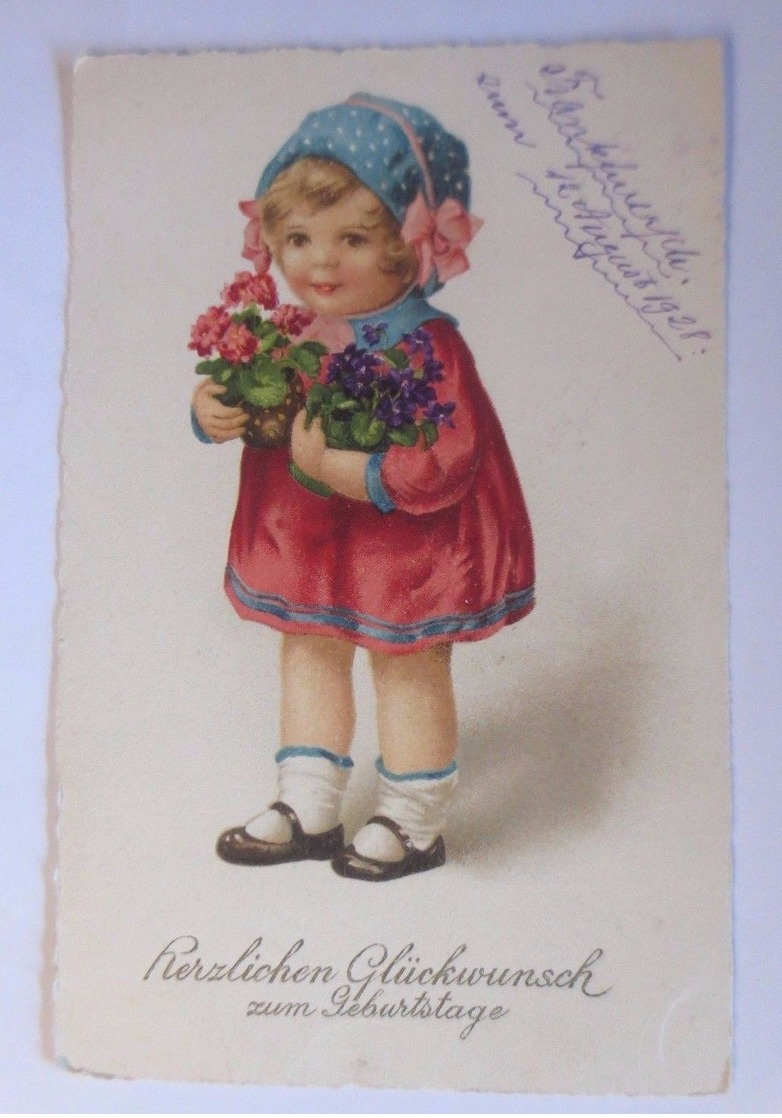 "Geburtstag, Kinder, Mode, Blumen" 1928 ♥  - Geburtstag