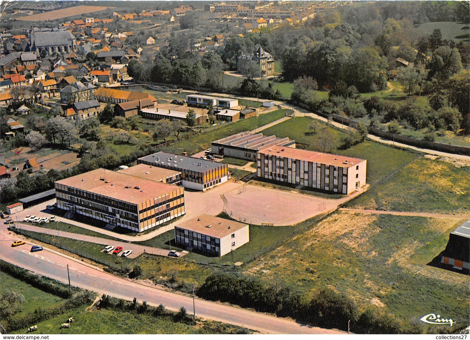 80-FLIXECOURT- LE C.E.S JEAN CLAUDE DAVID VUE DU CIEL - Flixecourt