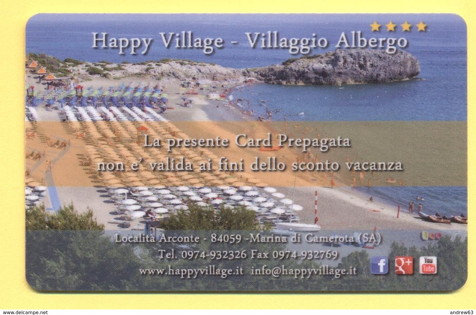 HAPPY VILLAGE - Marina Di Camerota (Salerno) - Card Prepagata Con Chip Elettronico - Gift Cards