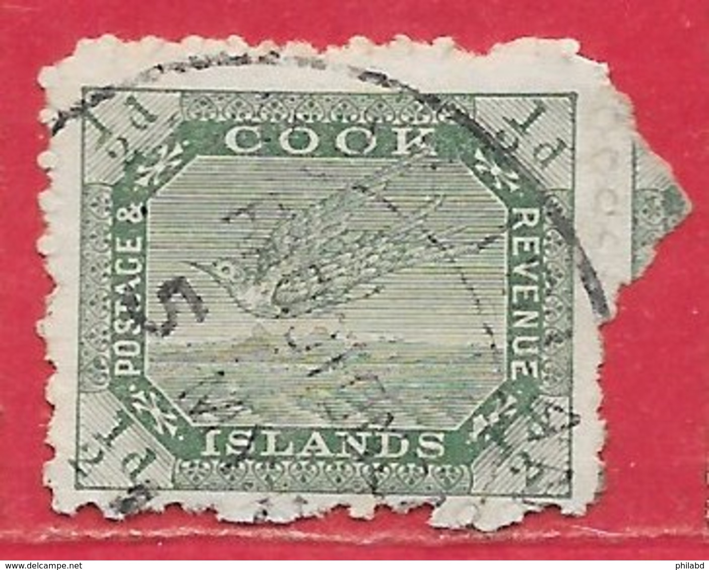 Cook (îles) N°17 0,5p Vert (sans Filigrane 1901 (RAROTONGA) O - Cook