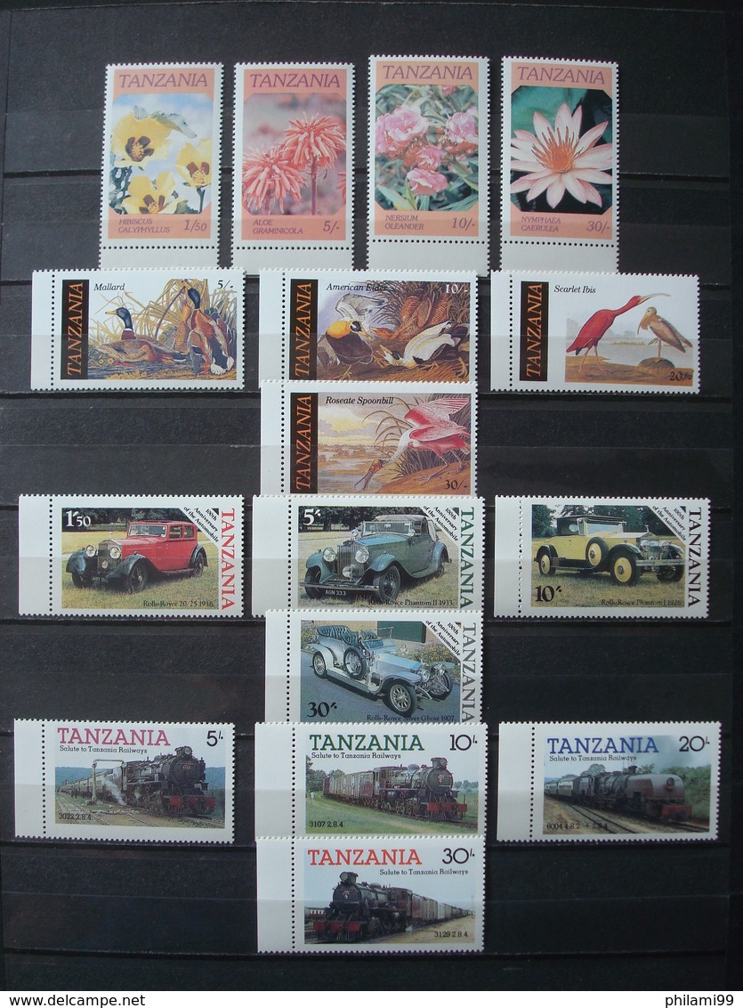 TANZANIA 12 MINISHEETS+ 4 SETS MNH** 6 SCANS