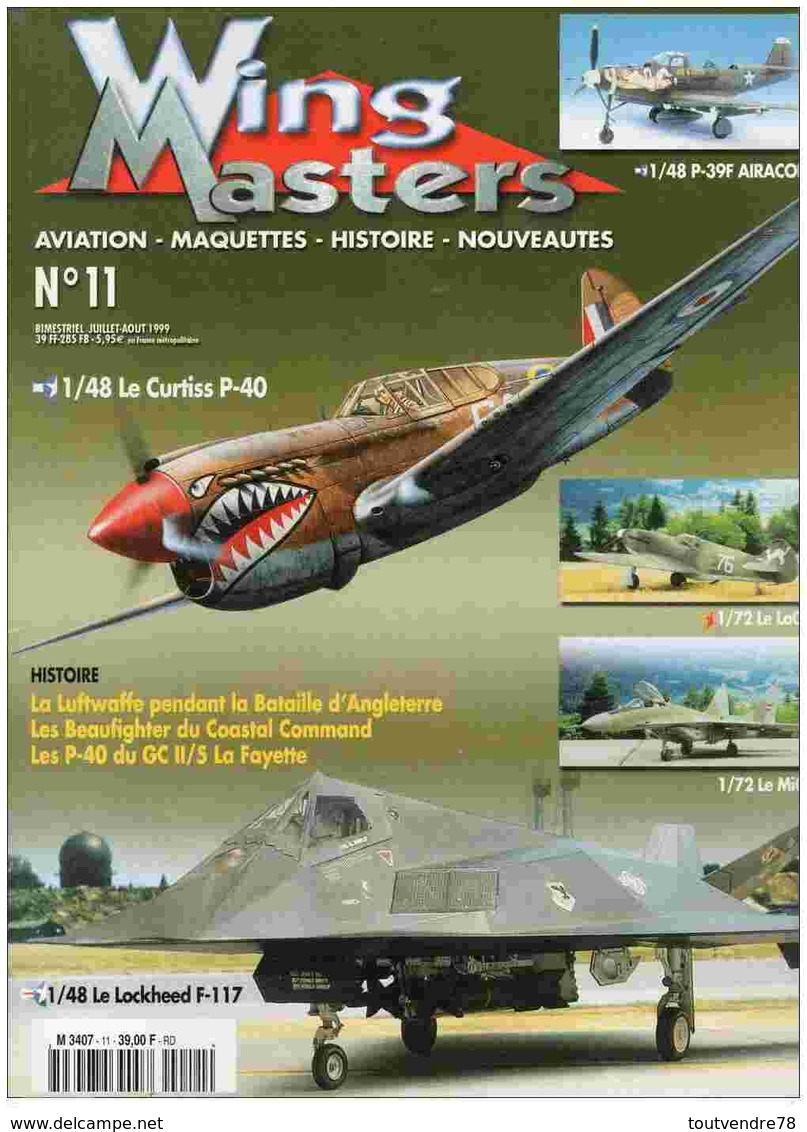 WM11 : Magazine Wing Masters N°11 Juillet-Aout 1999  Aviation-Histoire-Maquette - France