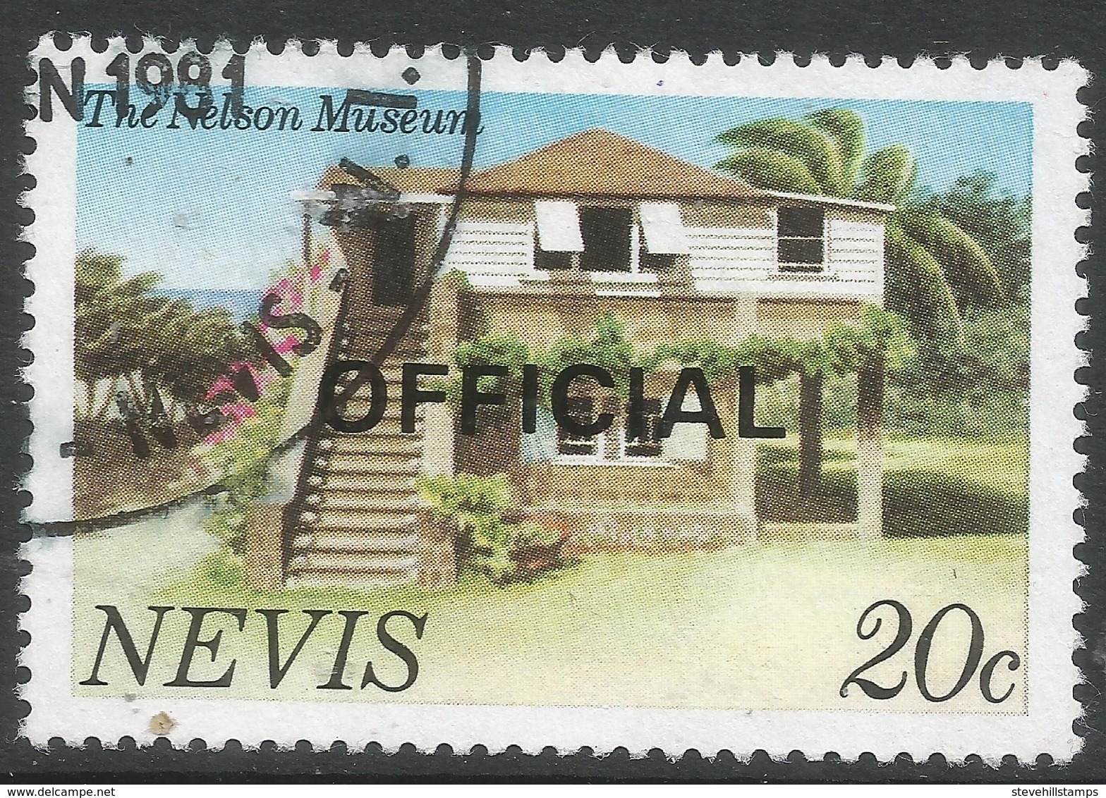 Nevis. 1981 Official. 20c Used. SG O12 - St.Kitts And Nevis ( 1983-...)