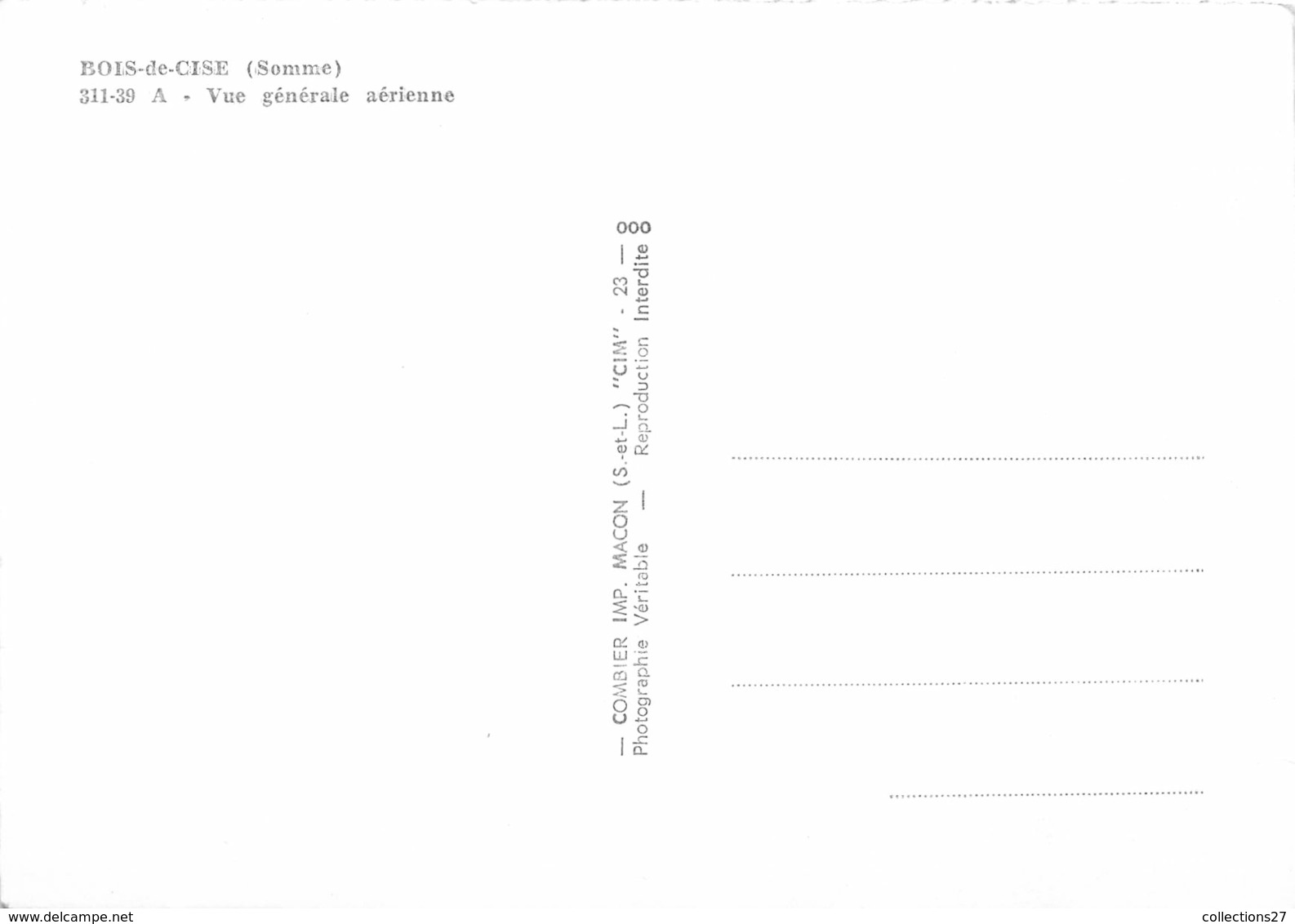 80-BOIS-DE-CISE-VUE GENERALE AERIENNE - Bois-de-Cise