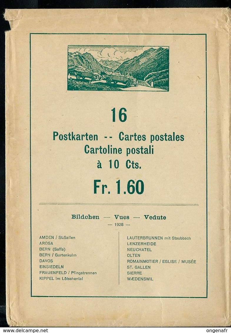 Carte Illustré :  Enveloppe D'origine !!! Des 16 Cartes De 1928 Portant Le N° 115 (Zumstein 2009)SANS Les Cartes  !!!! - Entiers Postaux