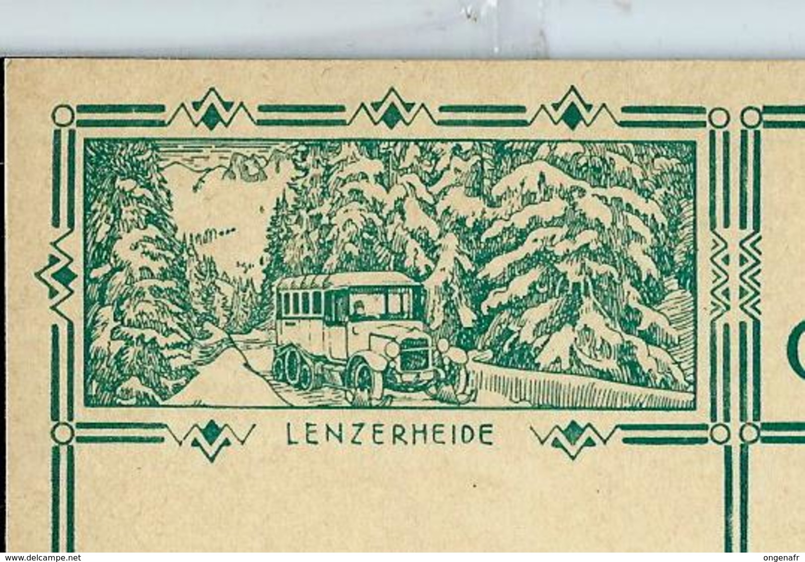 Carte Illustré Neuve N° 115 - 010  LENZERHEIDE (autocar Postal En Hiver)   (Zumstein 2009) - Entiers Postaux