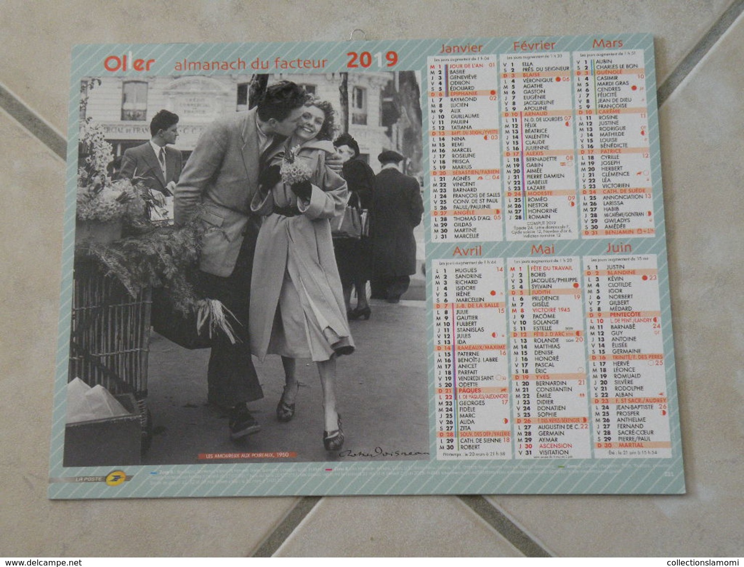 Les Amoureux Aux Poireaux 1950 - Information Scolaire 1956 - Calendrier 2019 Oller - - Grand Format : 2001-...