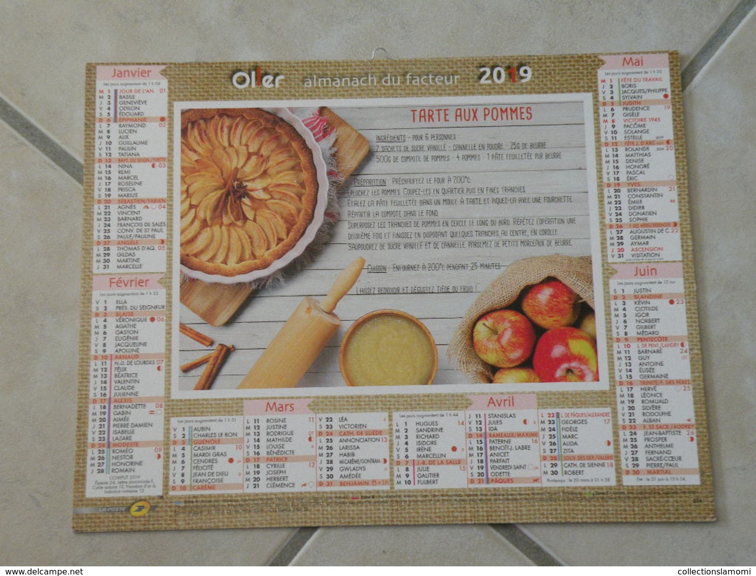 Tarte Aux Pommes & Crêpes Faciles - Calendrier 2019 Oller - - Grand Format : 2001-...