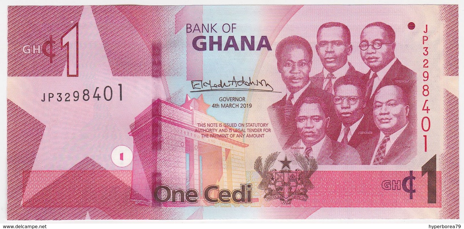 Ghana NEW - 1 Cedi 4.3.2019 - UNC - Ghana