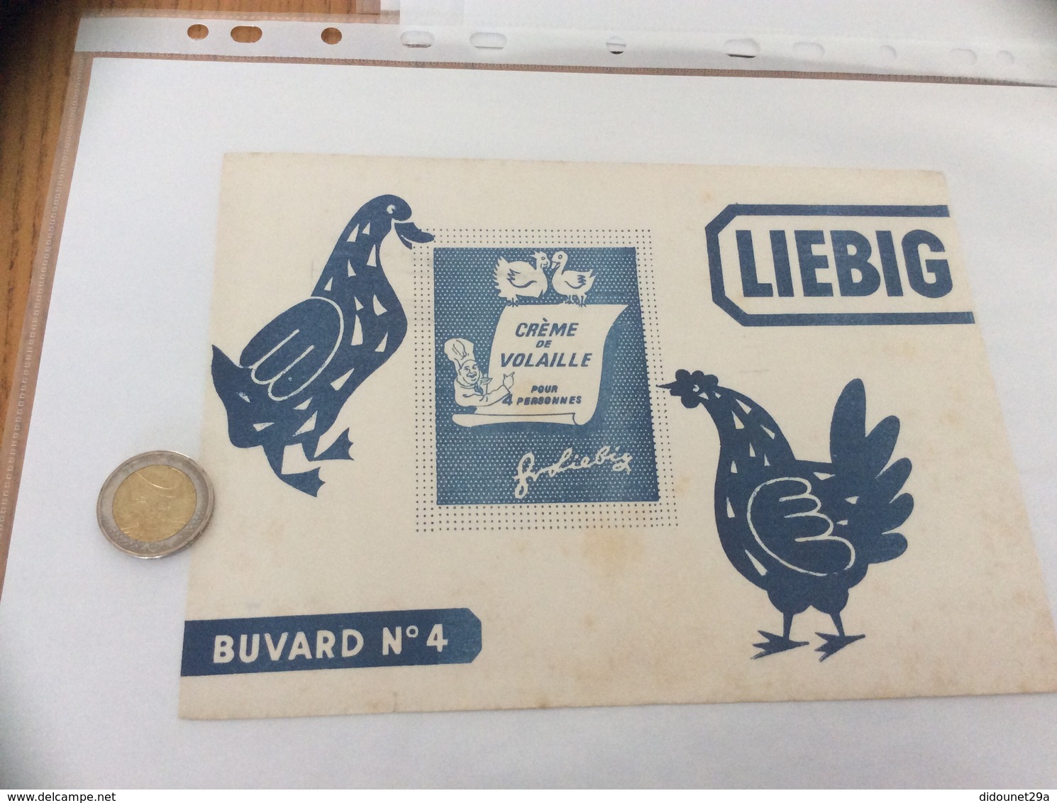 Buvard «LIEBIG - N°4 CRÈME DE VOLAILLE » (poule, Canard) - Potages & Sauces