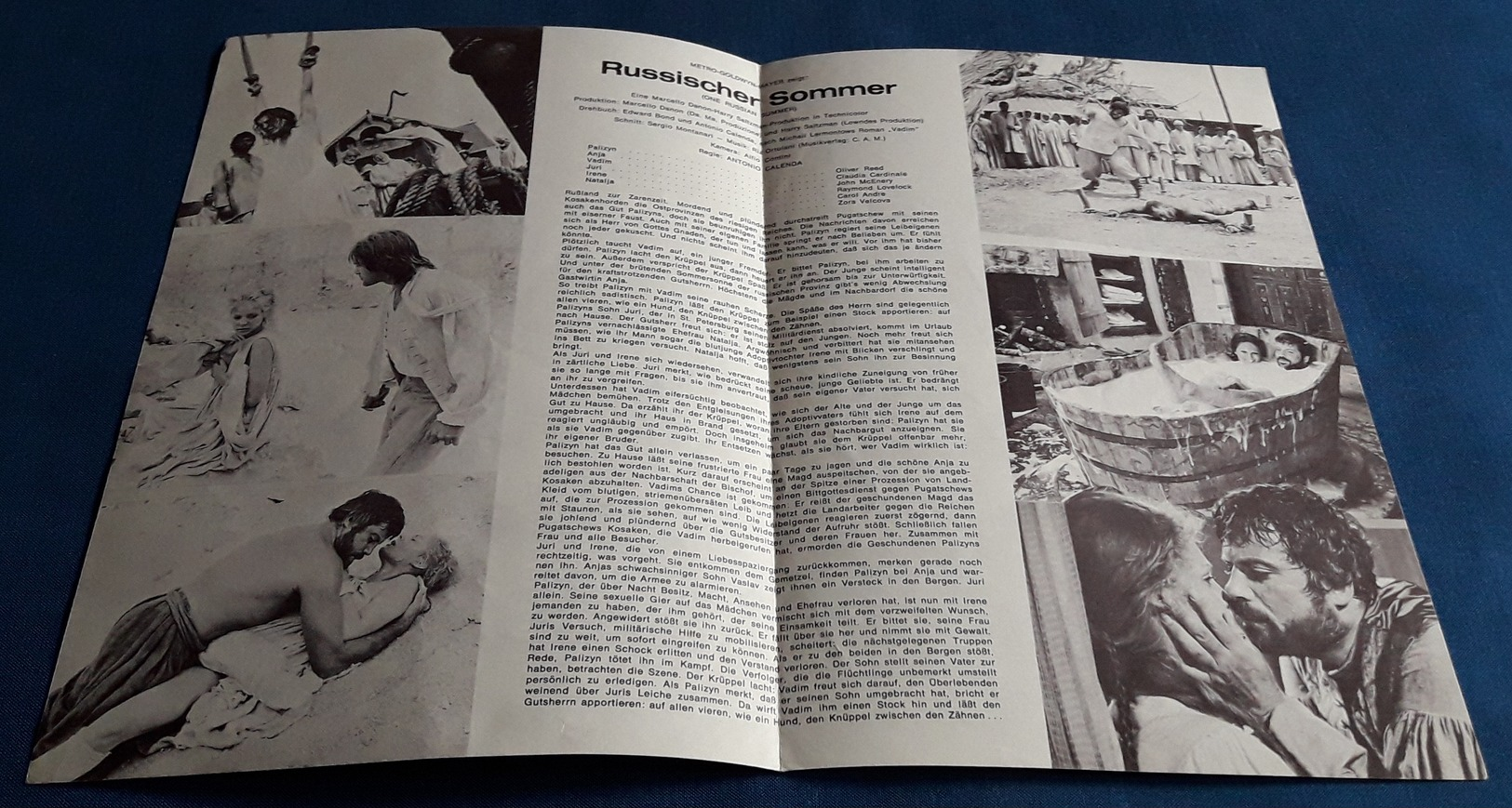 Claudia Cardinale, Oliver Reed, John McEnery > "Russischer Sommer" > Altes NFP-Filmprogramm '1973 (fp345) - Zeitschriften