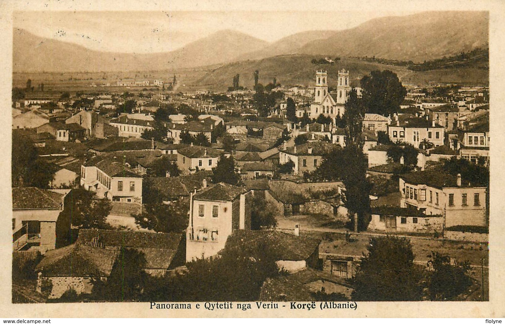 Korçë - Panorama E Qytetit Nga Veriu - Albanie Albania - TP + Cachet + Oblitérations !!! - Albanie