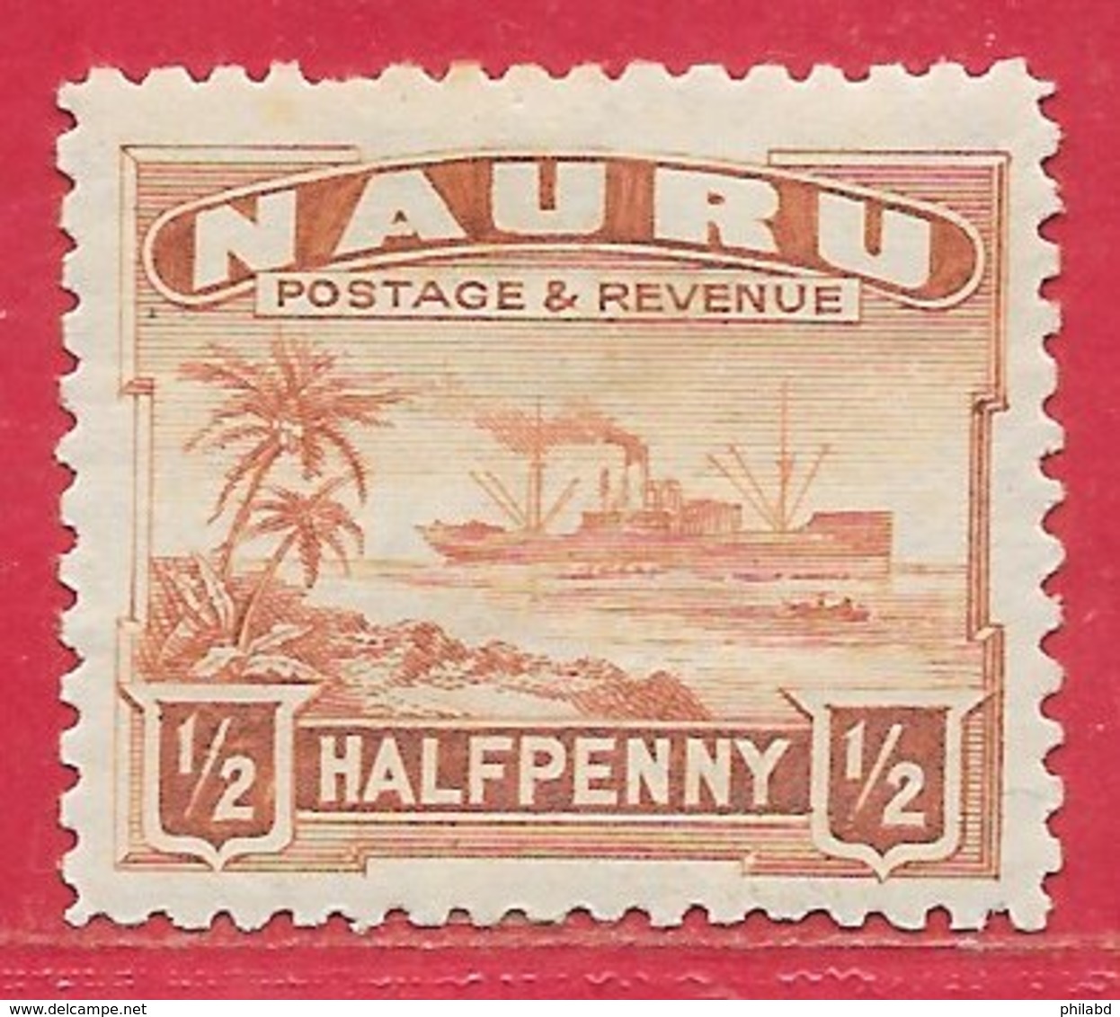 Nauru N°15 0,5p Brun-jaune 1924-48 * - Nauru