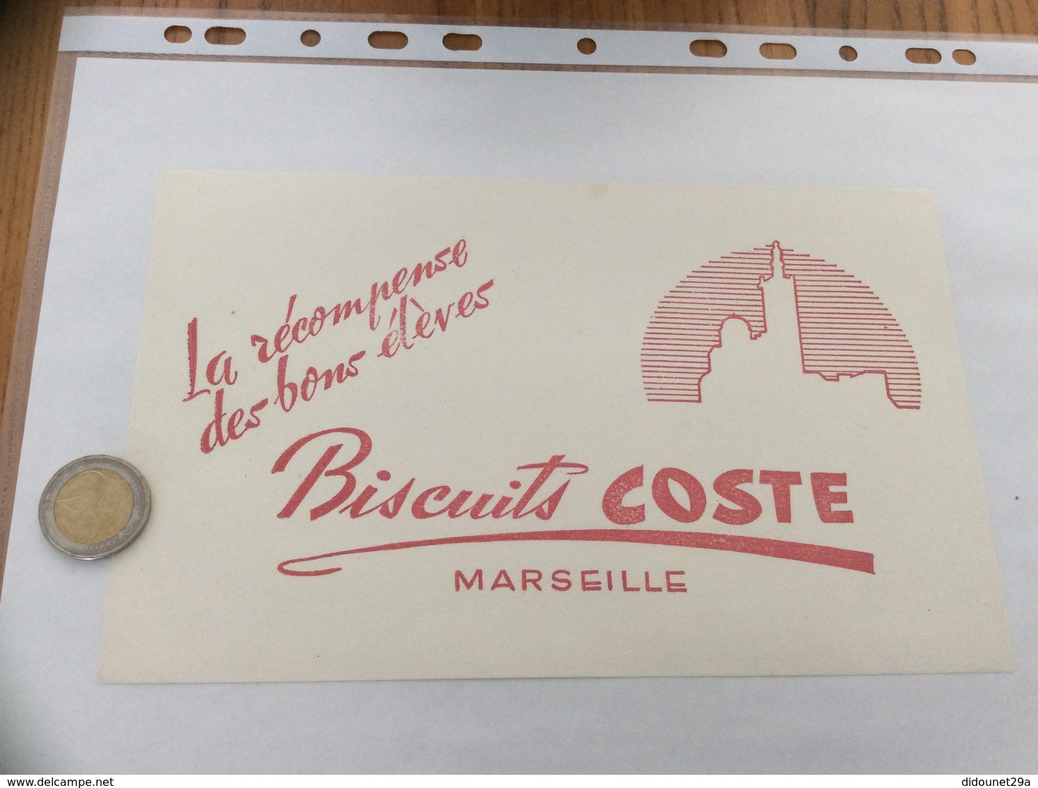 Buvard «Biscuits COSTE - MARSEILLE (13) » - Sucreries & Gâteaux