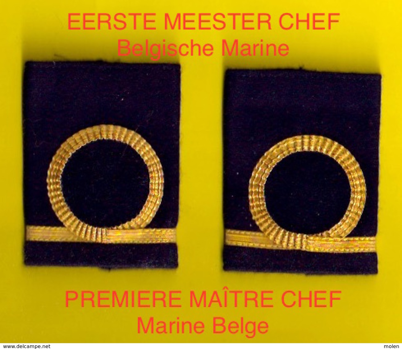 PASSANTEN EERSTE MEESTER CHEF MARINE GRADEN GRADE PREMIER MAITRE CHEF ZEEMACHT FORCE NAVALE BELGE MILITAIRE ZMFN 3425 - Guerra