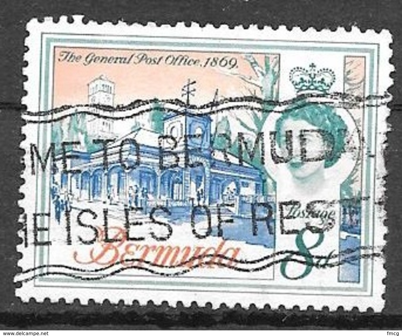 1962 8d Queen Elizabeth, Used - Bermuda