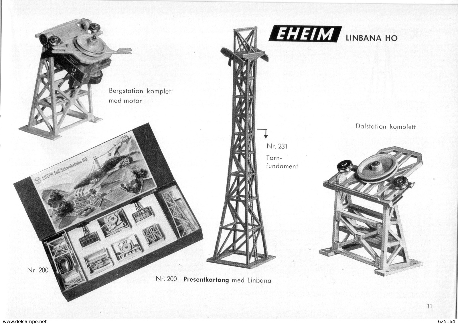 Catalogue EHEIM 1958 Tradbuss Trolley-Bus HO Linbana Seilschwebenbahn - En Suédois - Non Classés