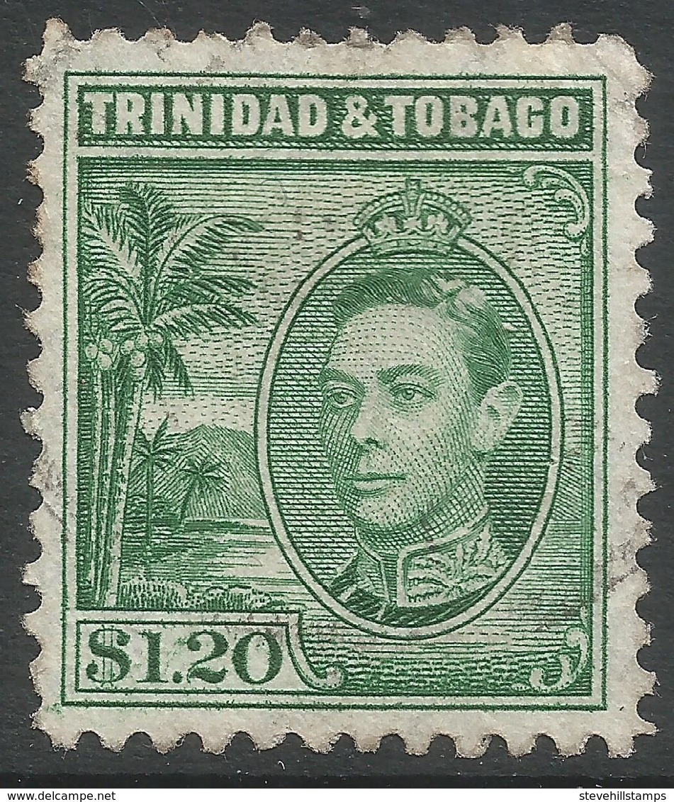Trinidad & Tobago. 1938-44 KGVI. $1.20 Used. SG 255 - Trinidad & Tobago (...-1961)