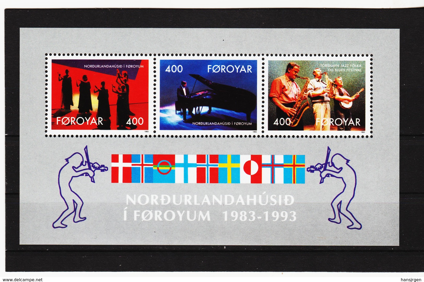 TNT208 DÄNEMARK - FÄRÖER 1993  Michl BLOCK 6 ** Postfrisch SIEHE ABBILDUNG - Faroe Islands