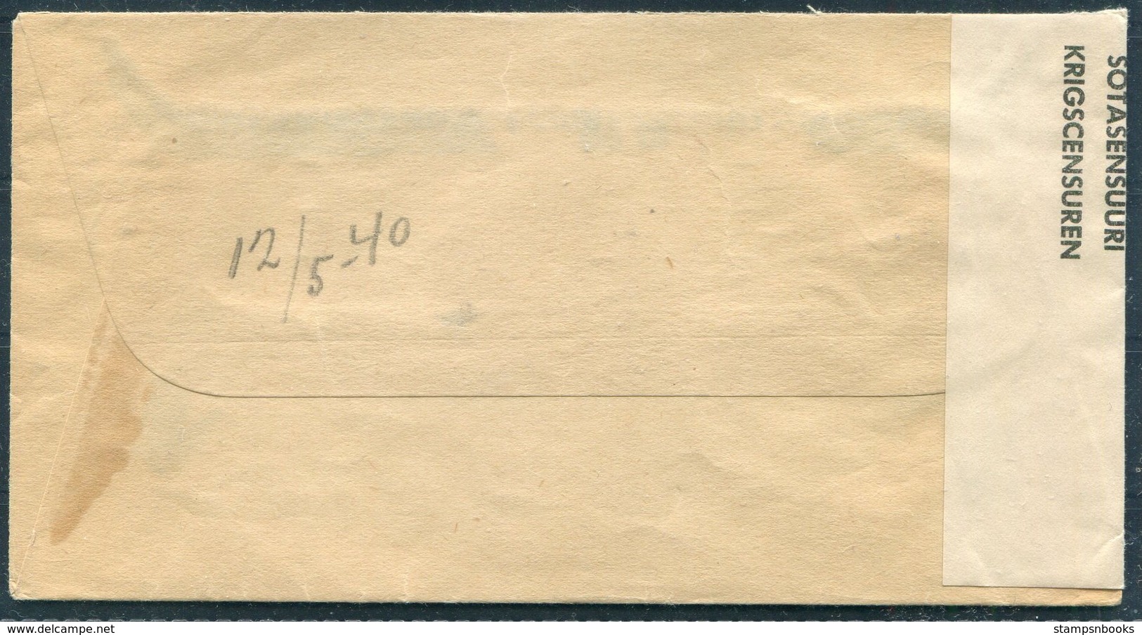 1940 Finland Turku Censor Cover - Sweden Stockholm - Covers & Documents