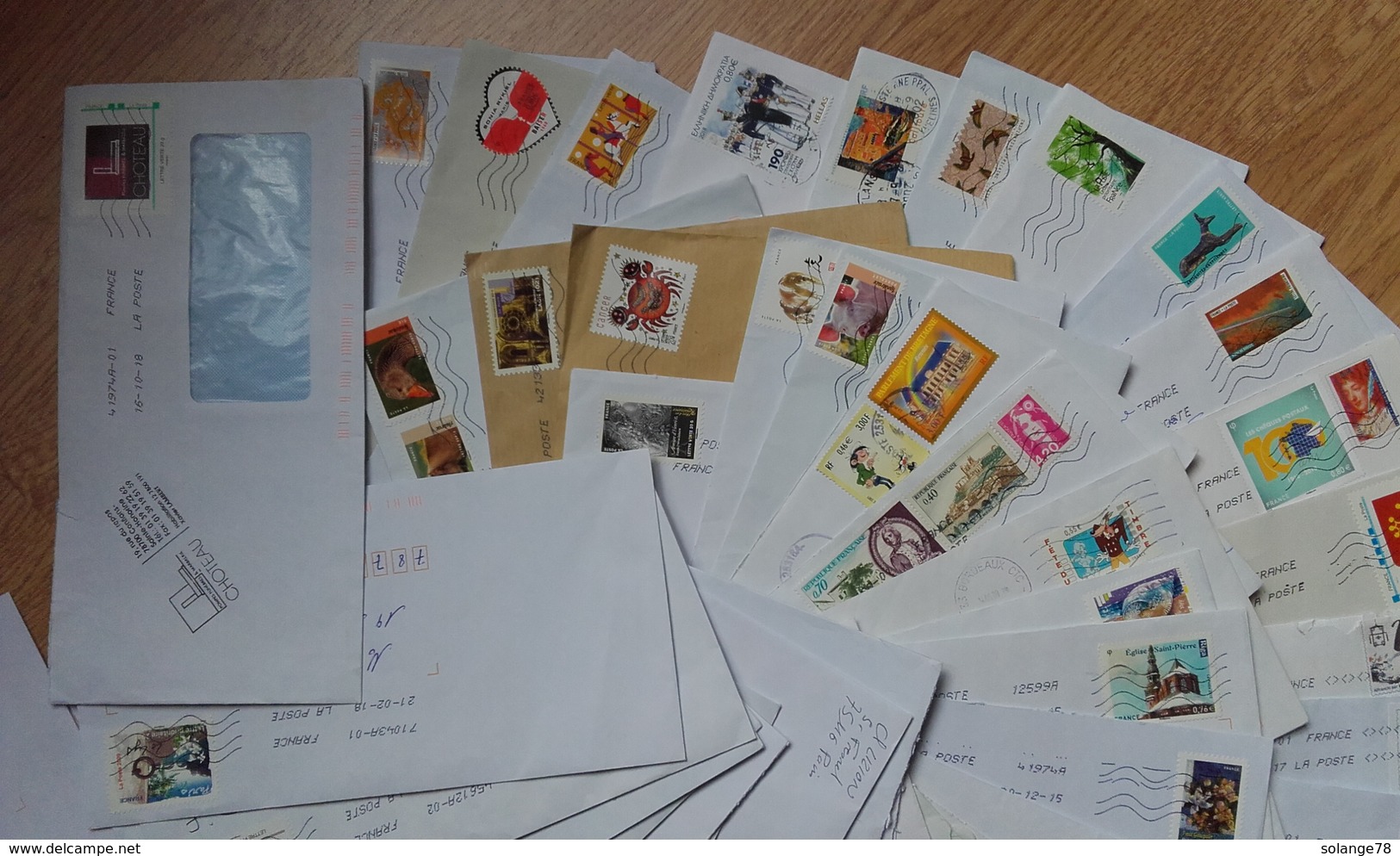 LOT DE 58 TIMBRES FRANCAIS SUR ENVELOPPES - Lots & Kiloware (mixtures) - Max. 999 Stamps