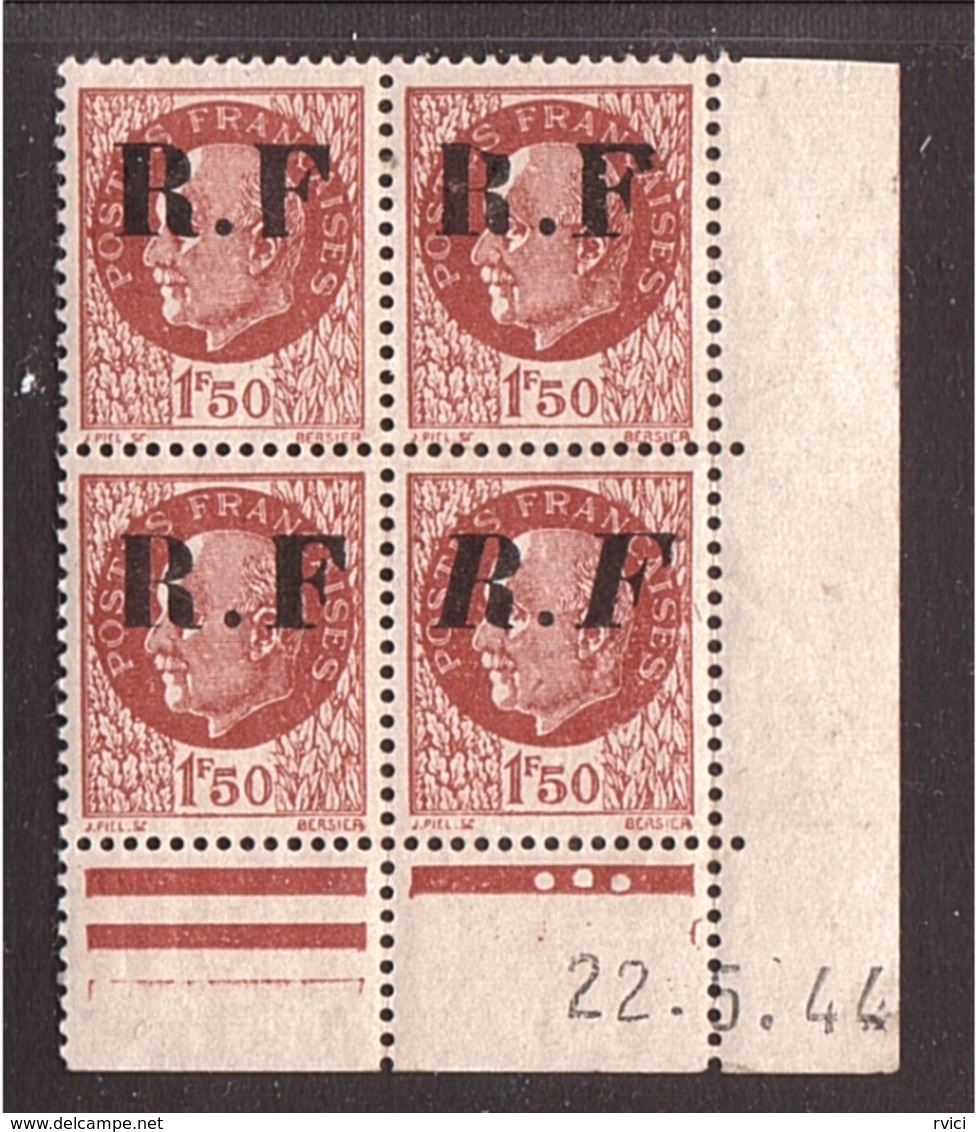 LIBERATION RF PONS 1f50 Coin Daté, Variété 2 Types ! - Libération