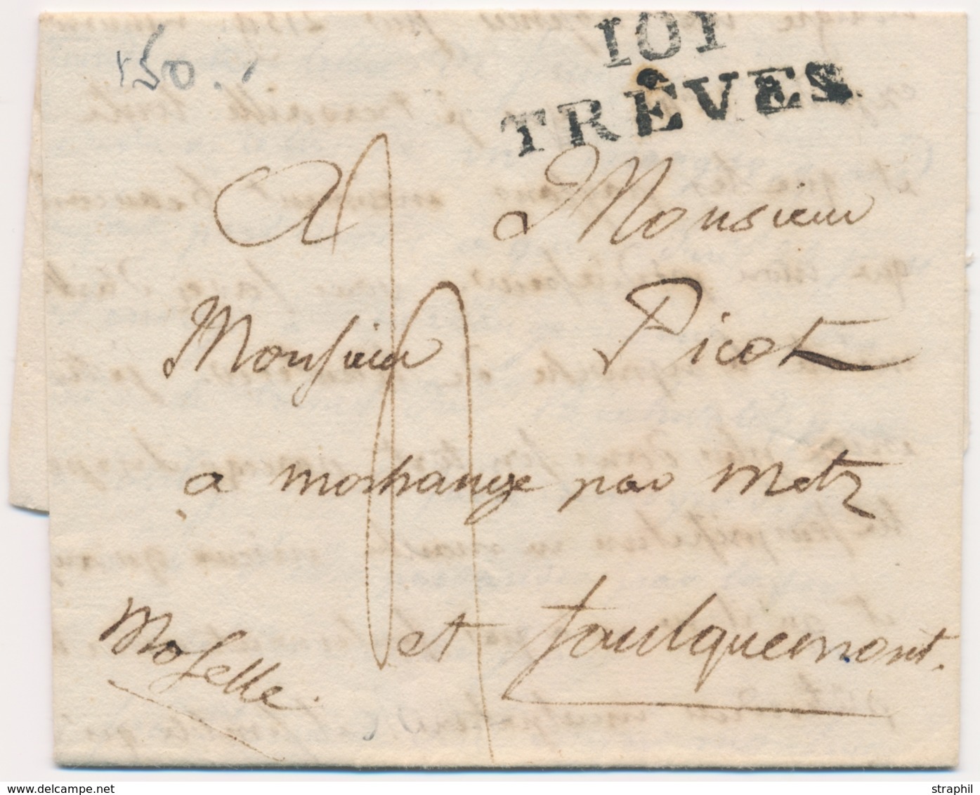 LAC DEPARTEMENTS CONQUIS - LAC - 101 TRÊVES - 2 Oct. 1812 - Pr Morhange - TB - 1801-1848: Précurseurs XIX