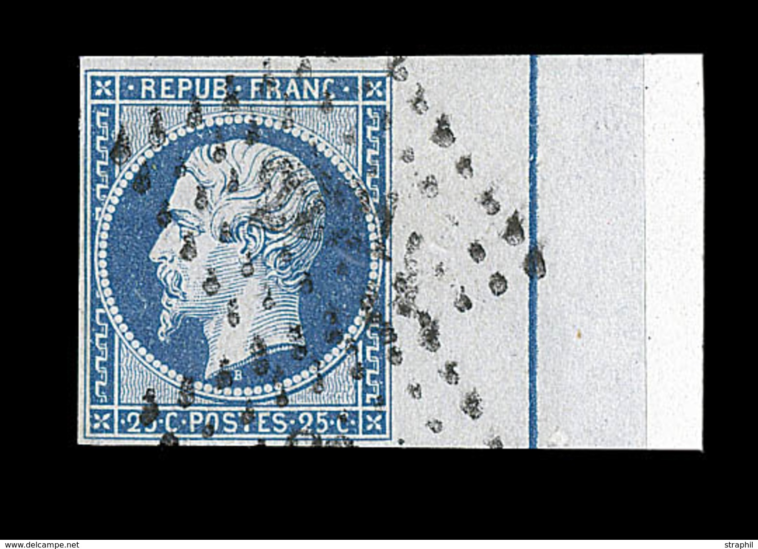 O EMISSION PRESIDENCE - O - N°10b - 25c Bleu - BdF Avec Filet D'encadrement - TB - 1852 Louis-Napoléon