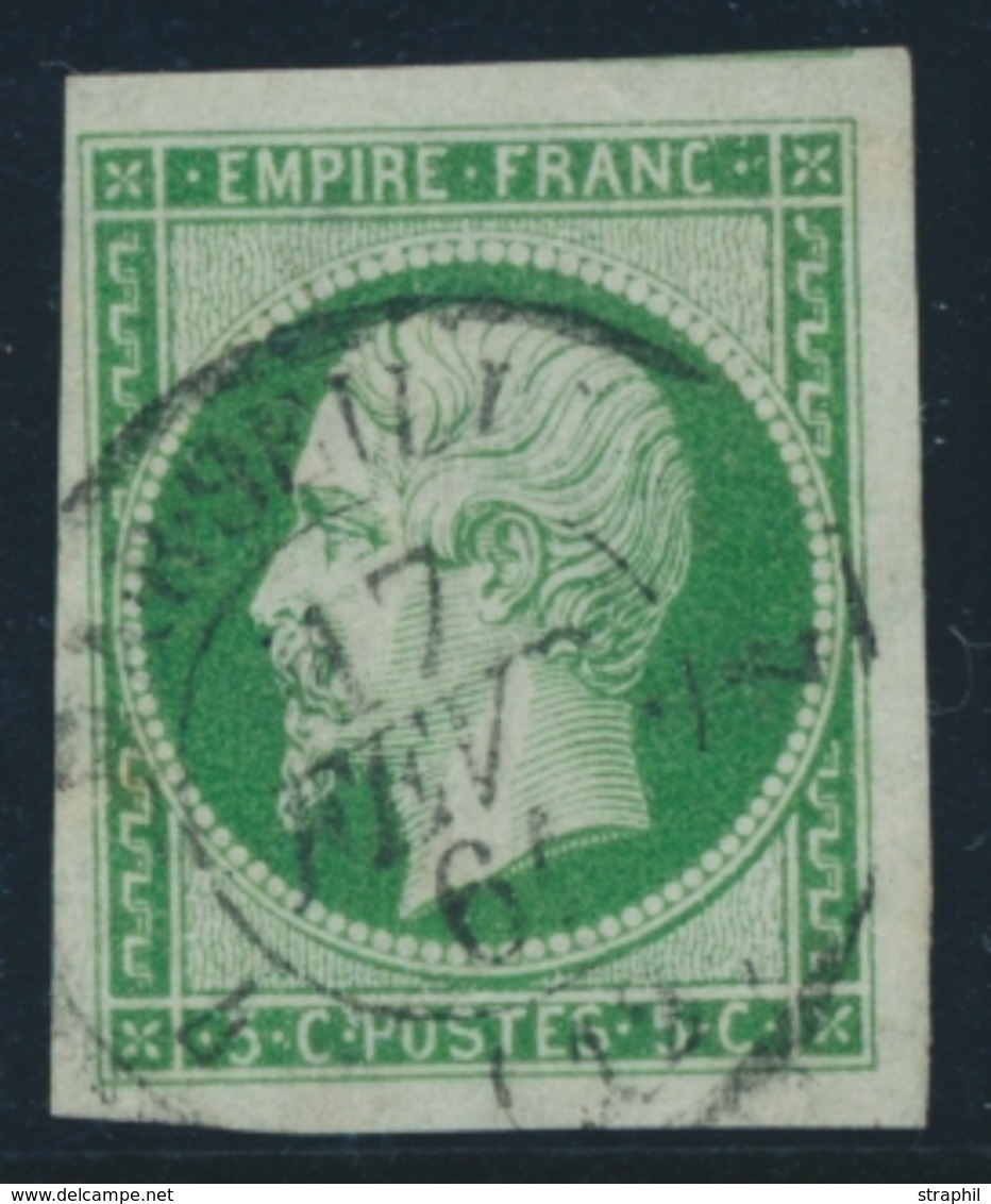 O NAPOLEON NON DENTELE - O - N°12 - 5 C - Pièce De Luxe - TB - 1853-1860 Napoléon III