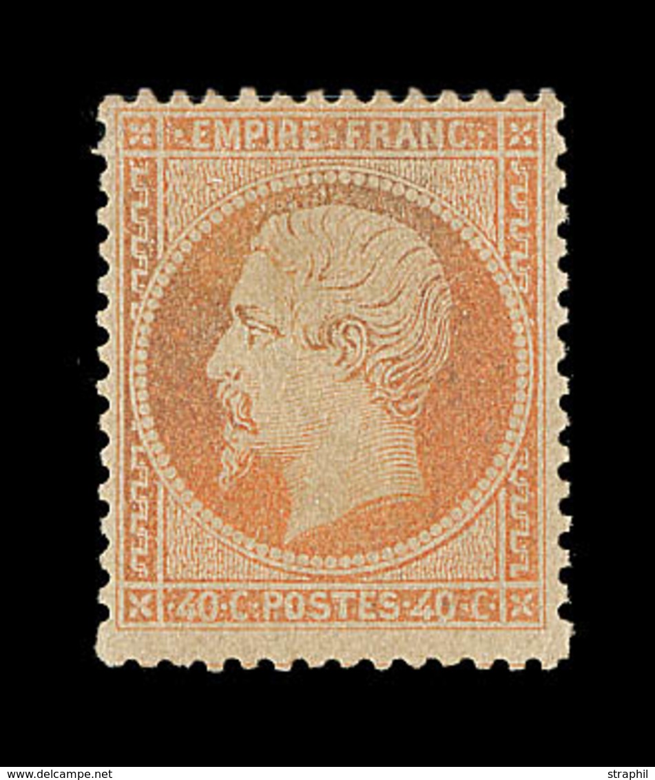 * NAPOLEON DENTELE - * - N°23 - 40c Orange - Charn. Lég. - TB - 1862 Napoléon III