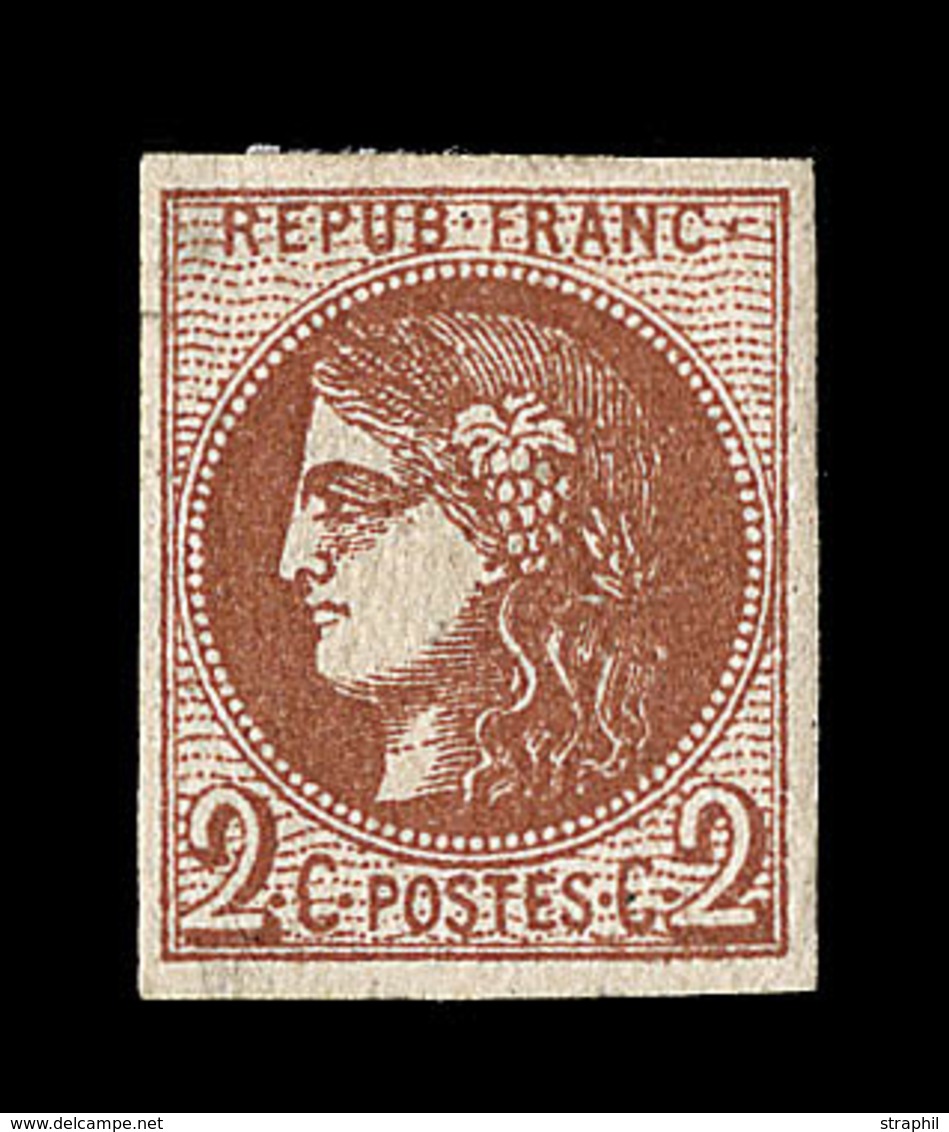 * EMISSION DE BORDEAUX - * - N°40Bb - 2c Marron - TB - 1870 Emission De Bordeaux