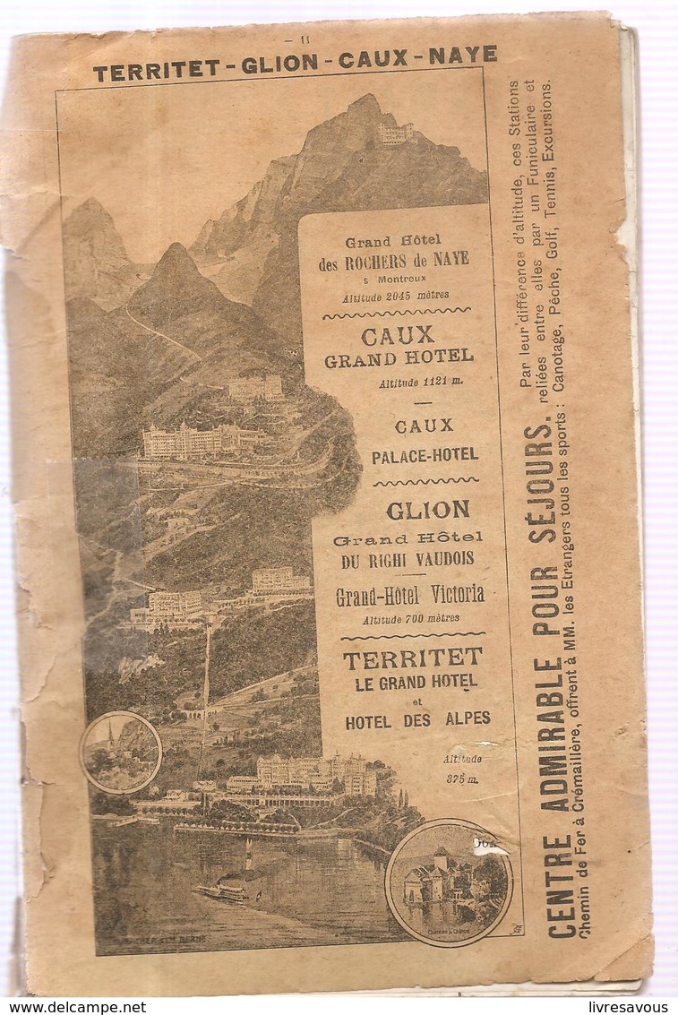 Dépliant Touristique TERRITET GLION CAUX NAYE Des Années 1920 - Dépliants Touristiques