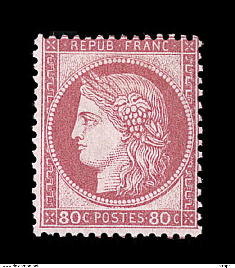 * CERES III ème REPUBLIQUE - * - N°57 - 80c Rose - Signé A. Brun - TB - 1871-1875 Cérès