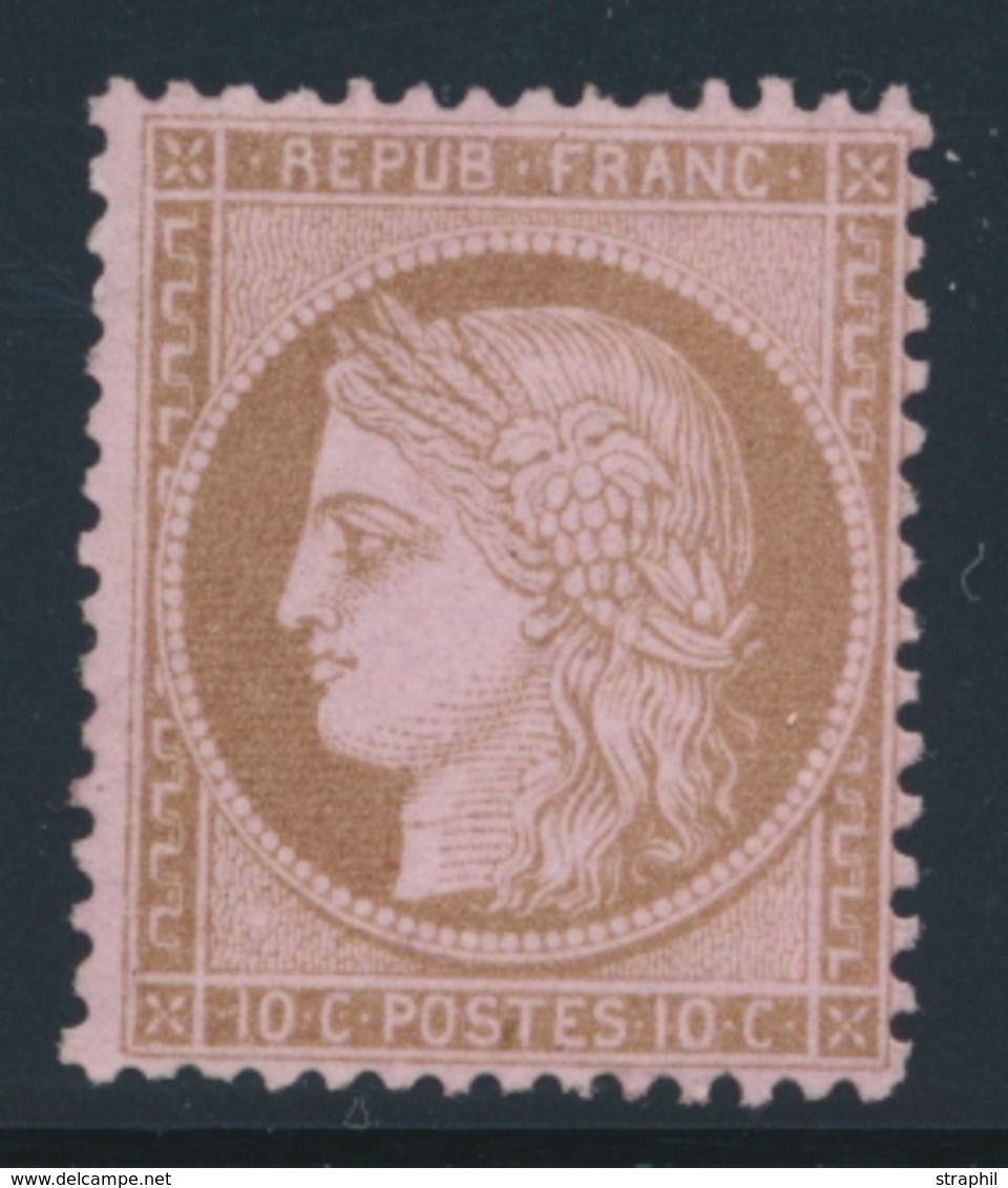 * CERES III ème REPUBLIQUE - * - N°58 - 10c Brun S/rose - TB - 1871-1875 Cérès