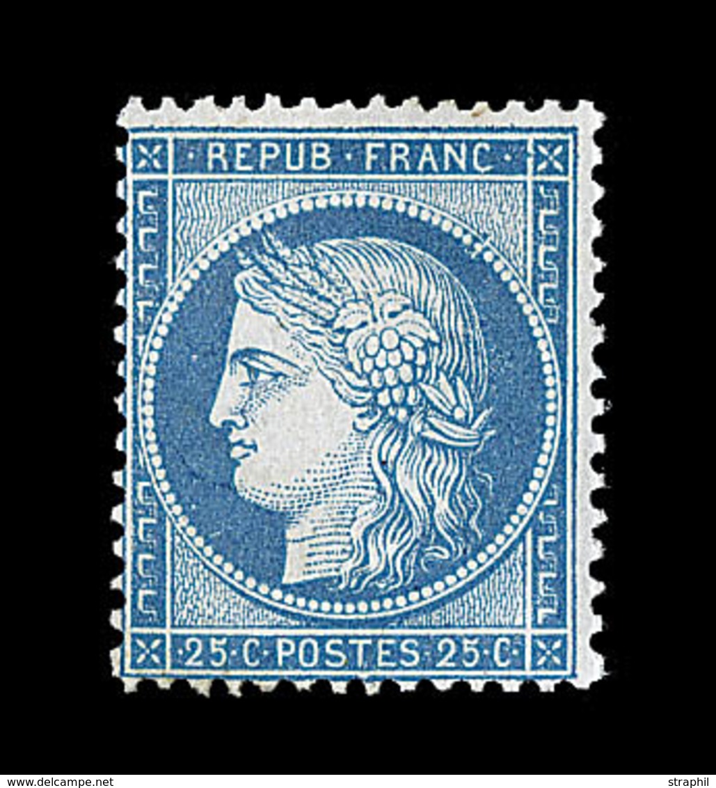 * CERES III ème REPUBLIQUE - * - N°60B - 25c Bleu - Type II - Signé Calves - TB - 1871-1875 Cérès