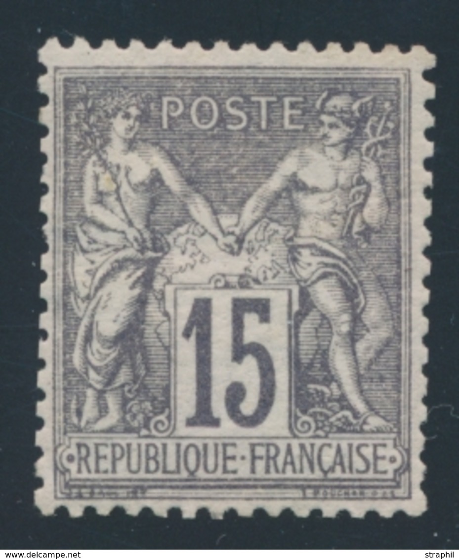 * TYPE SAGE - * - N°77 - 15c Gris Foncé - Signé - TB - 1876-1878 Sage (Type I)
