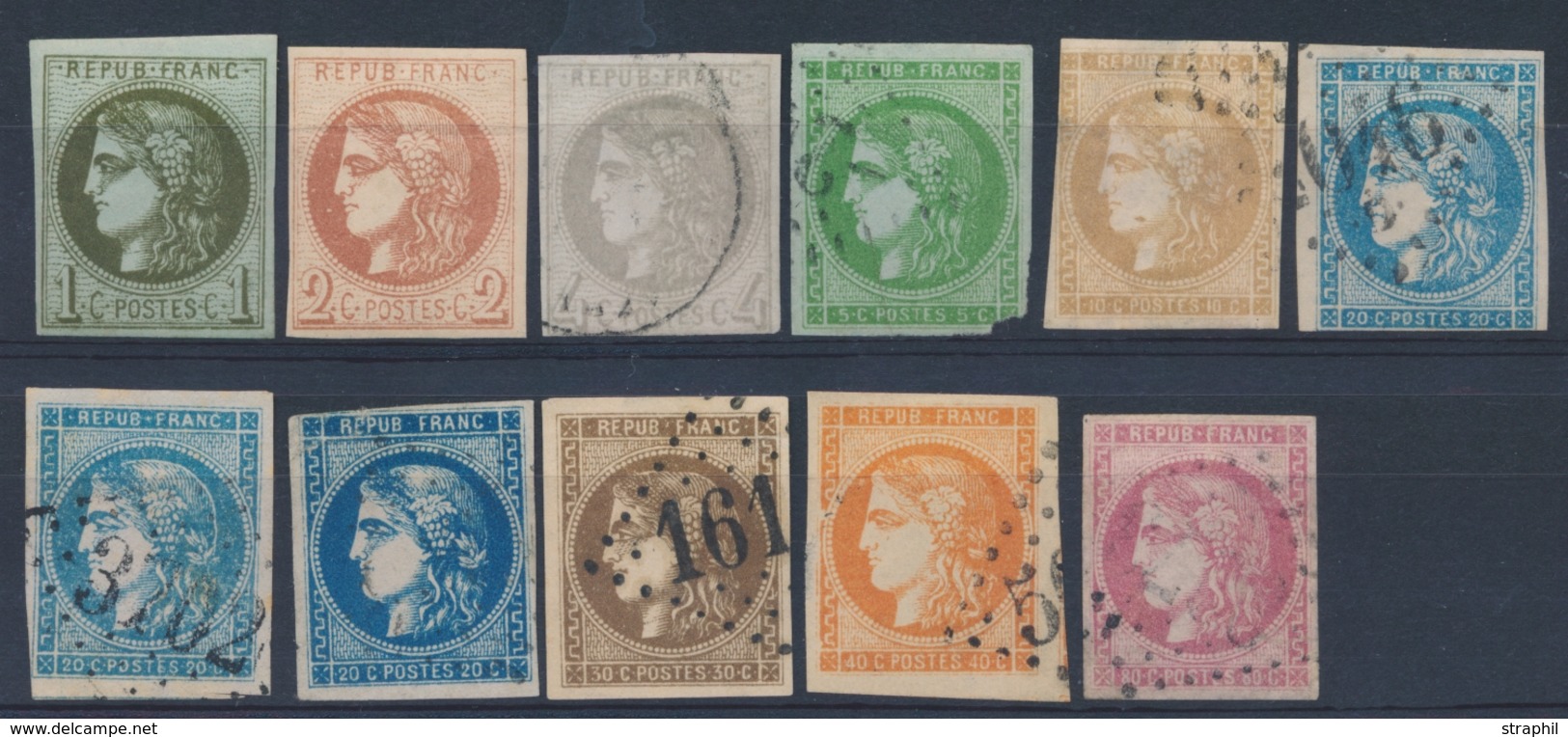 O LOTS-COLLECTIONS (Période Classique) - O - N°39/43A, 46B - 6 Valeurs - Etats Divers - Autres & Non Classés