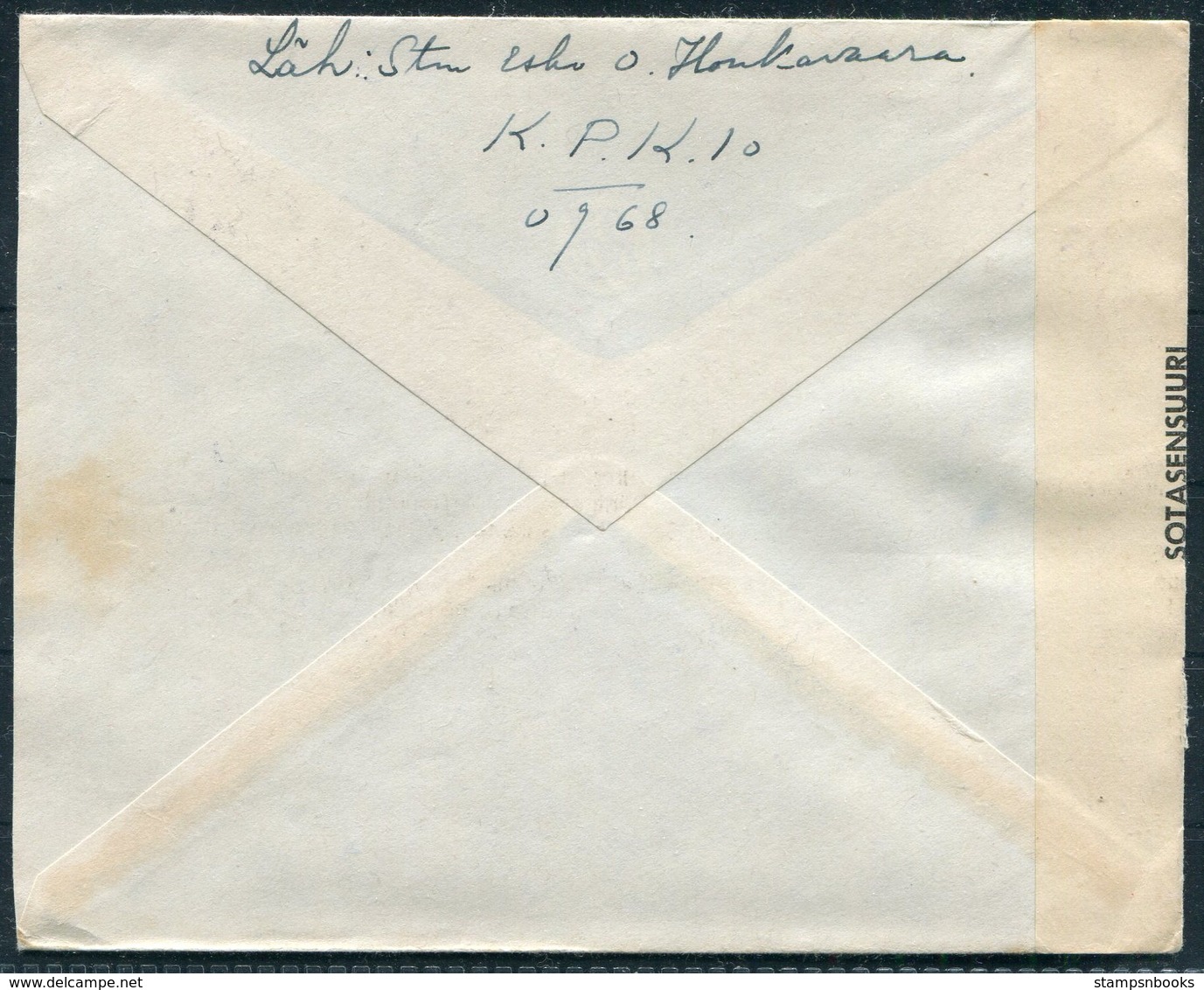 1942 Finland Kenttapostia Censor Cover. KPK 10 - Covers & Documents