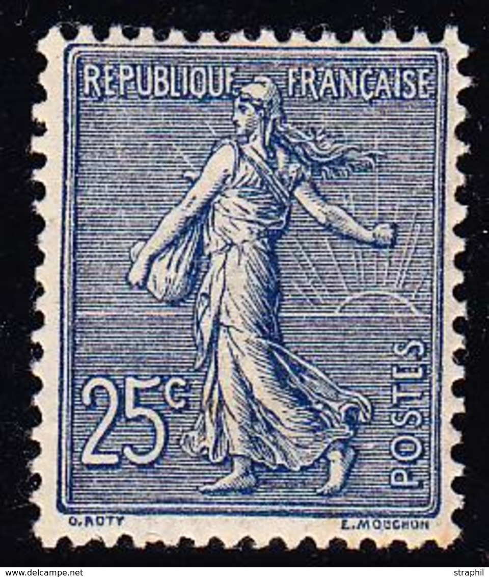 ** TYPE SEMEUSE LIGNEE - ** - N°132 - 25c Bleu - Luxe - TB - 1903-60 Semeuse Lignée