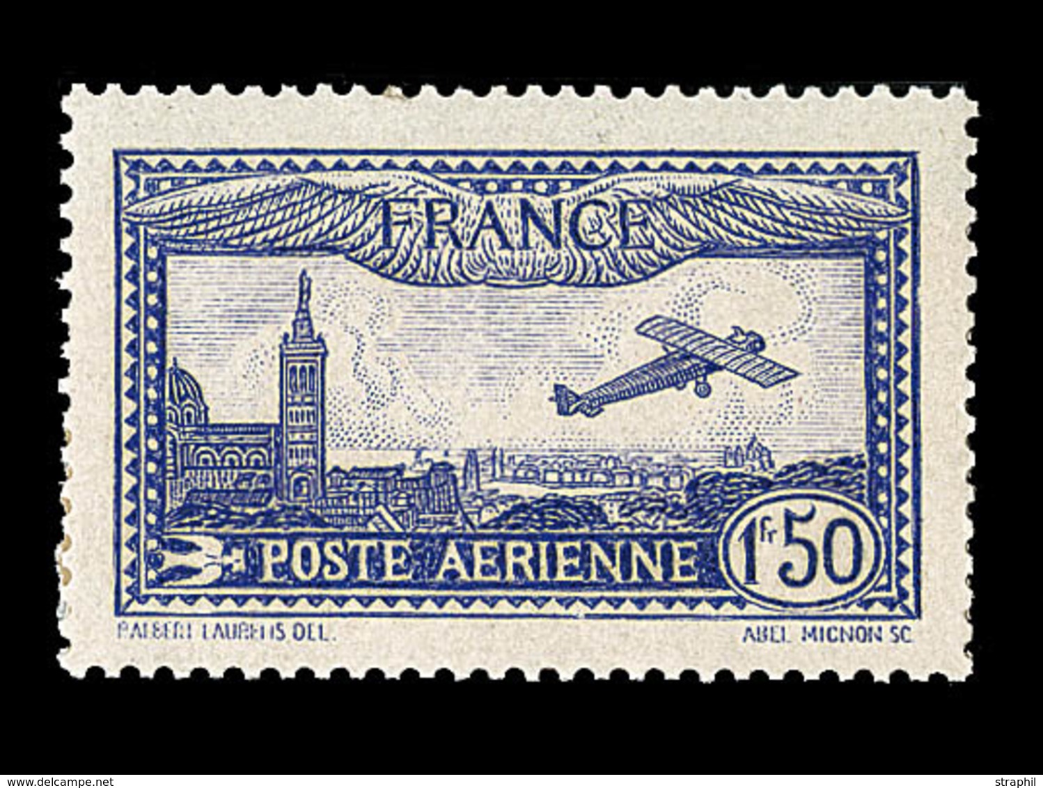 ** POSTE AERIENNE - ** - N°6b - Outremer Vif - Signé Calves - TB - 1927-1959 Neufs