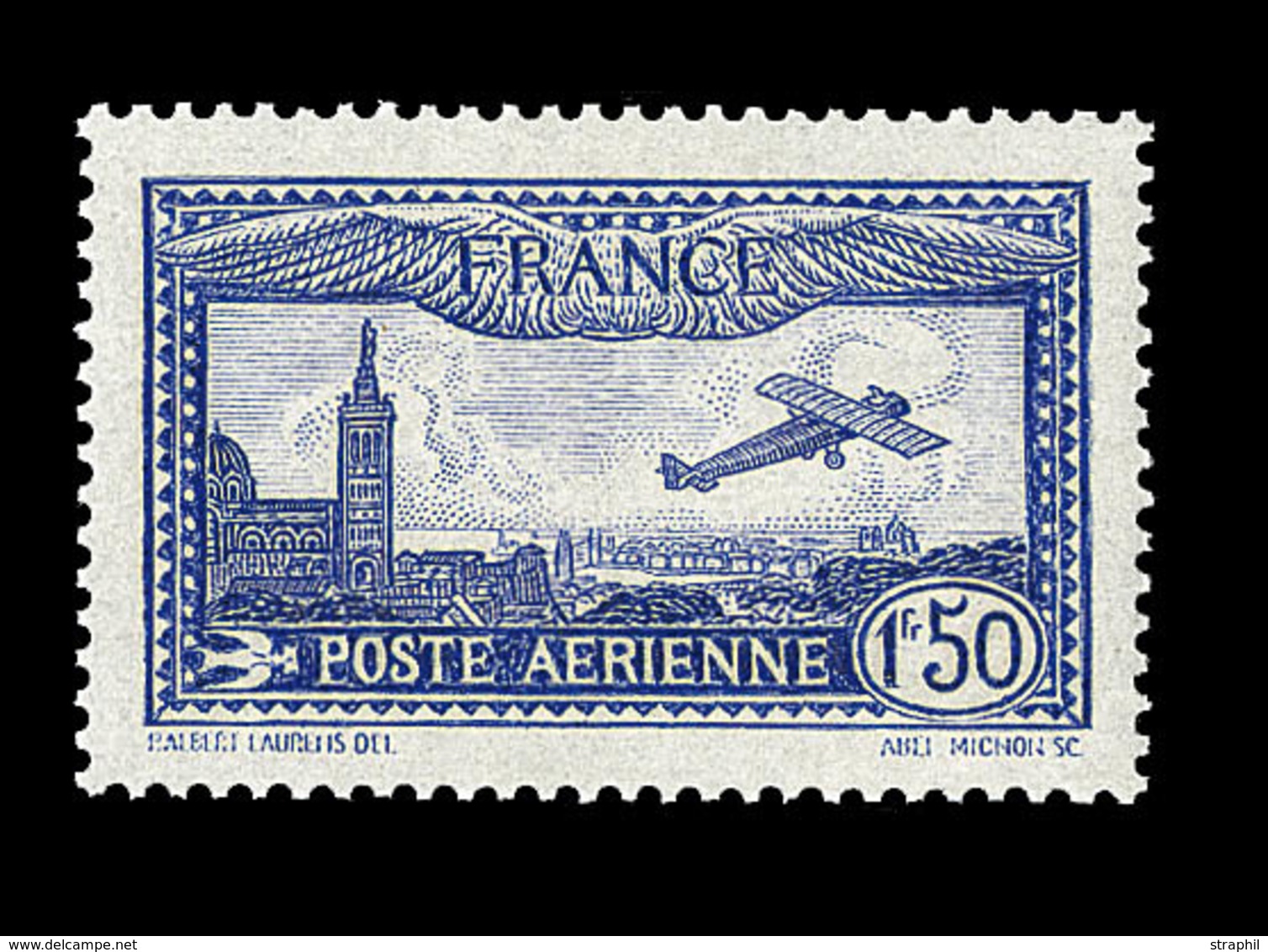 ** POSTE AERIENNE - ** - N°6b - 1,50F Outremer Vif - Signé Calves - TB - 1927-1959 Neufs