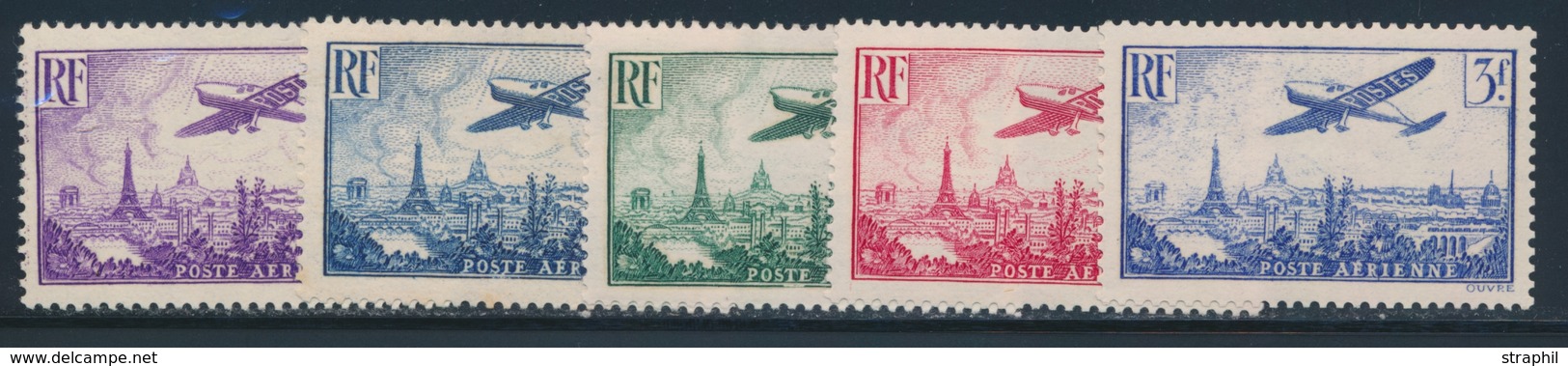 ** POSTE AERIENNE - ** - N°8/13 - 6 Val - TB - 1927-1959 Neufs