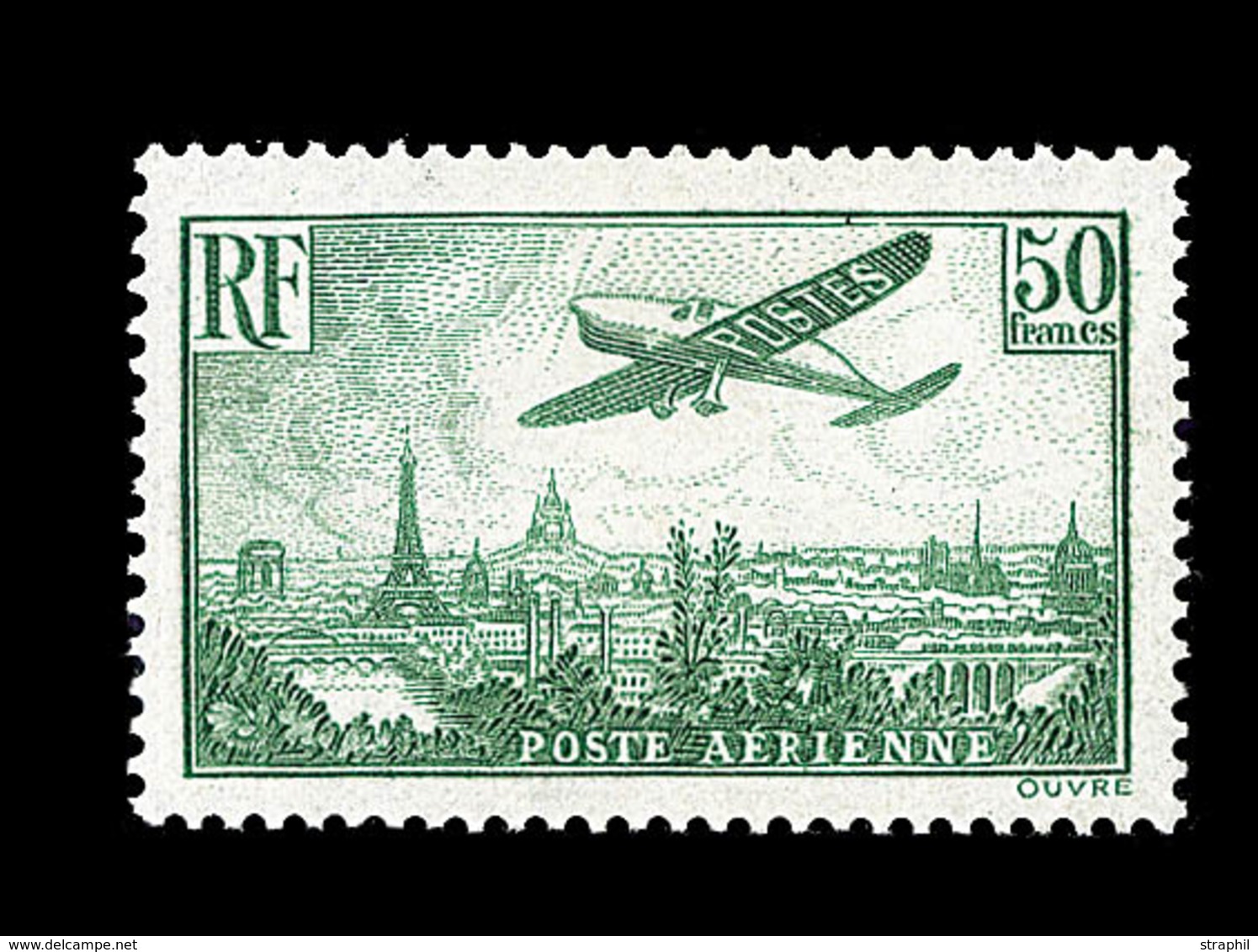 ** POSTE AERIENNE - ** - N°14 - Vert Jaune - Signé - TB - 1927-1959 Neufs