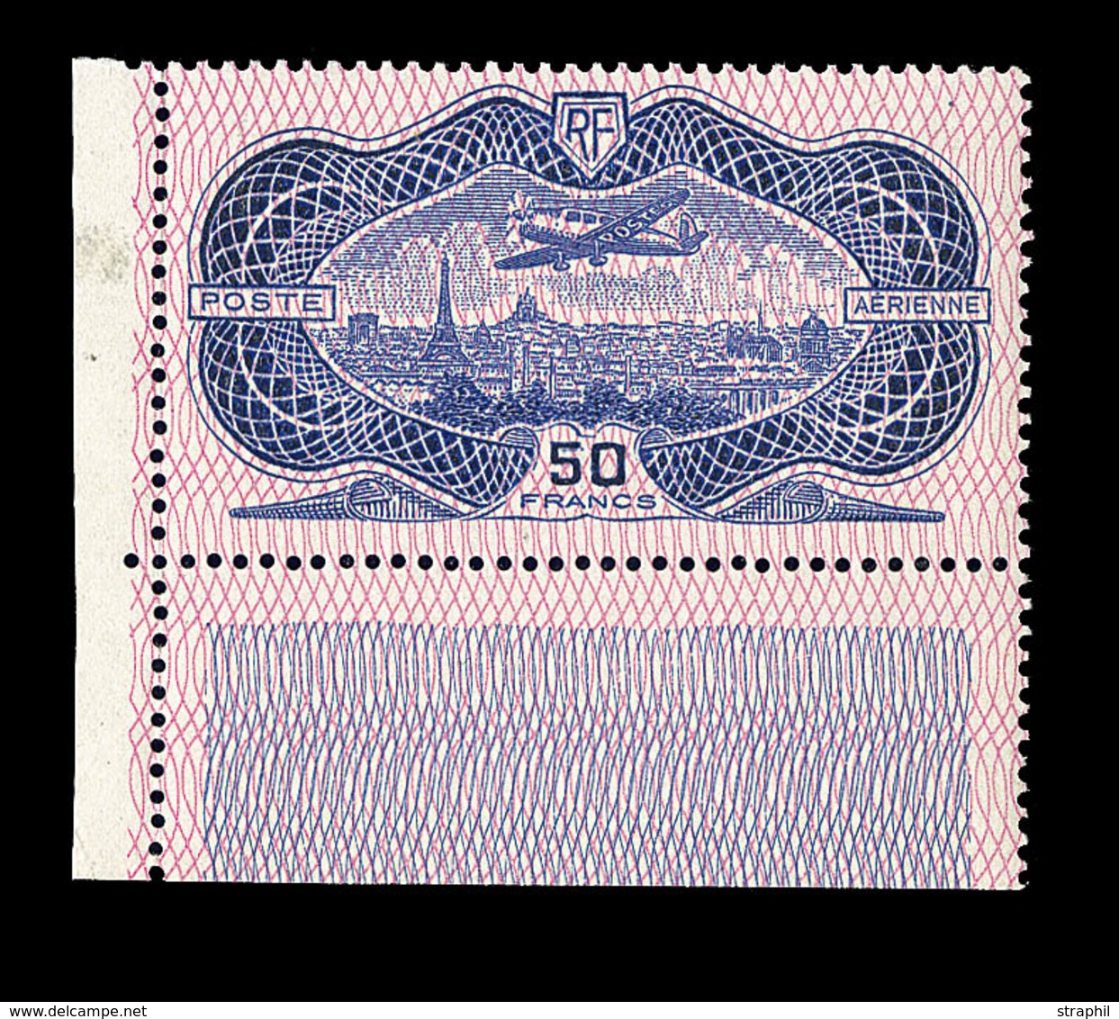 ** POSTE AERIENNE - ** - N°15 - 50F Outremer - TB - 1927-1959 Neufs