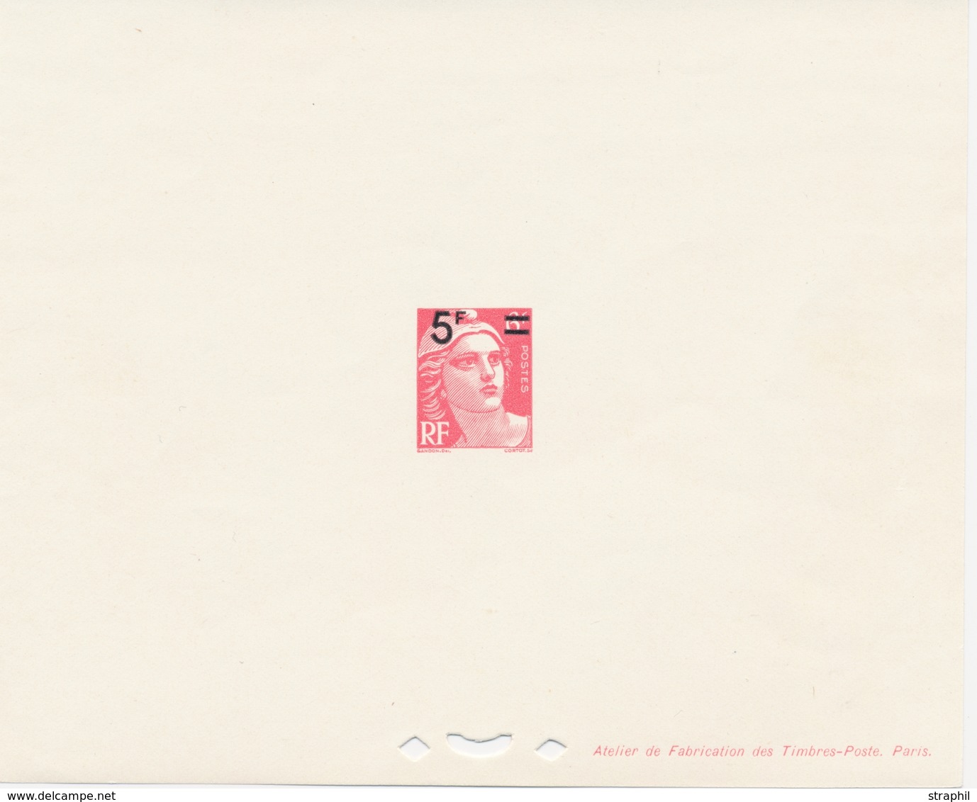 ** ESSAIS - ** - N°1263 - Marianne De Decaris - BdF - Essai En Carmin/rouge - TB - Neufs