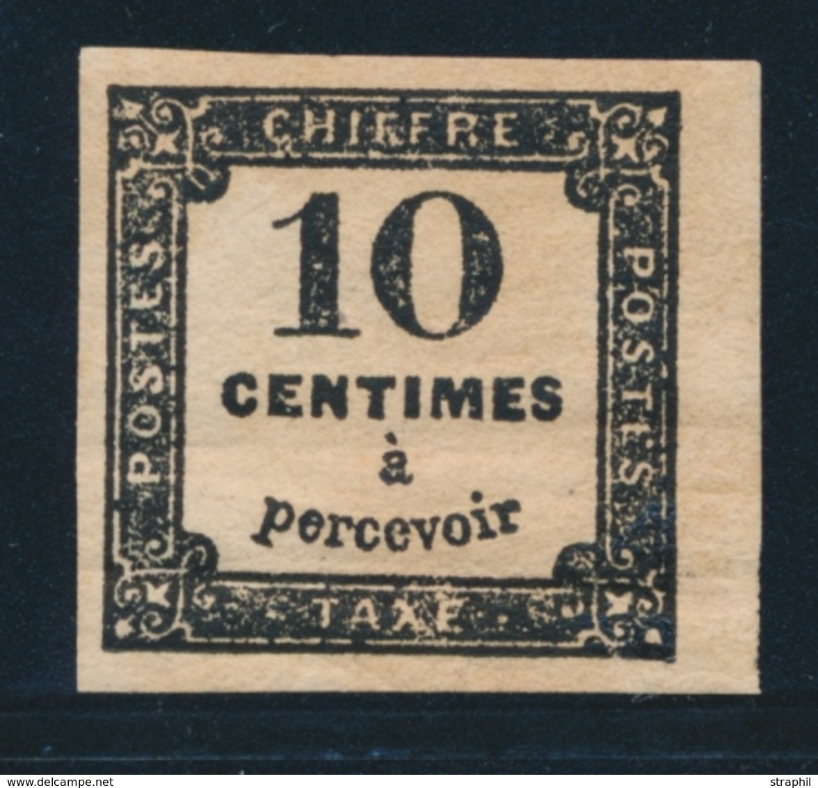 O TIMBRES TAXE - O - N°3 - 15c Noir - Obl. Rouge - Marges Faibles - 1859-1959 Neufs