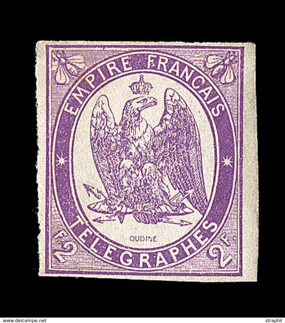 O TIMBRES - TELEGRAPHE - O - N°5 - 25c Rouge Carminé - Bande De 3 - TB - Télégraphes Et Téléphones