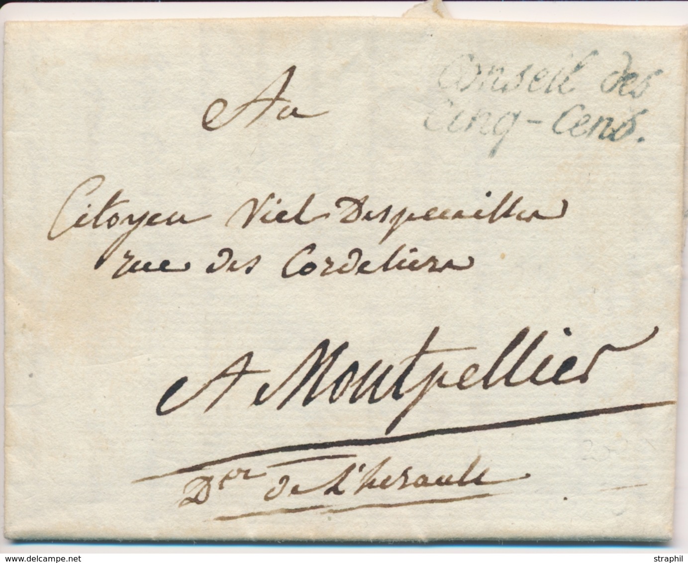 LAC FRANCHISES - LAC - Dir Gal De Caisse D'Amort. Et Dépôt (Rge) S/pli Du 27 Janv. 1820 Pr Lons Le Saunier - TB - 1801-1848: Précurseurs XIX